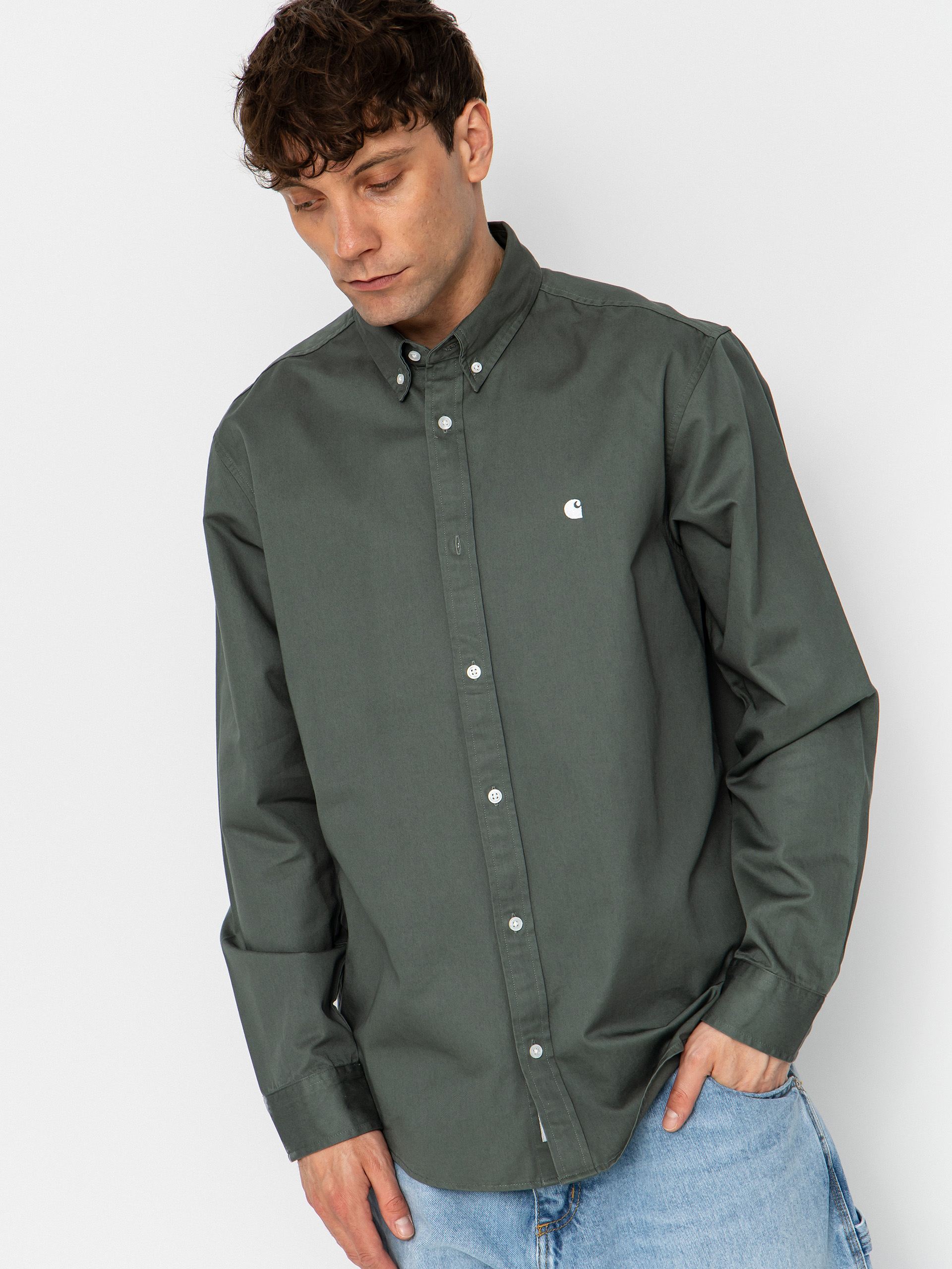 Сорочка Carhartt WIP Madison (velvet green/white)