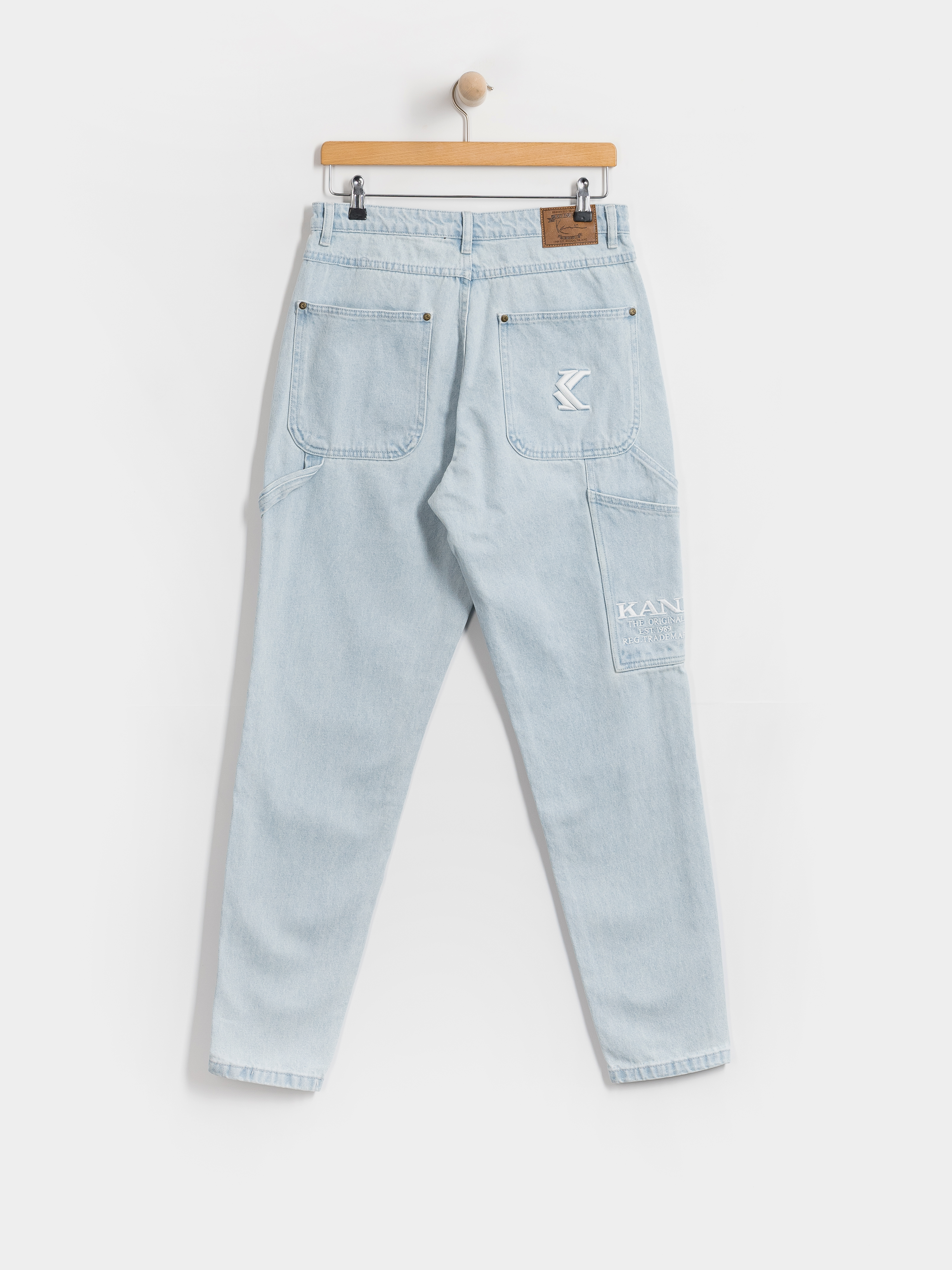 Штани Karl Kani Retro Tapered Workwear Denim (bleached blue)