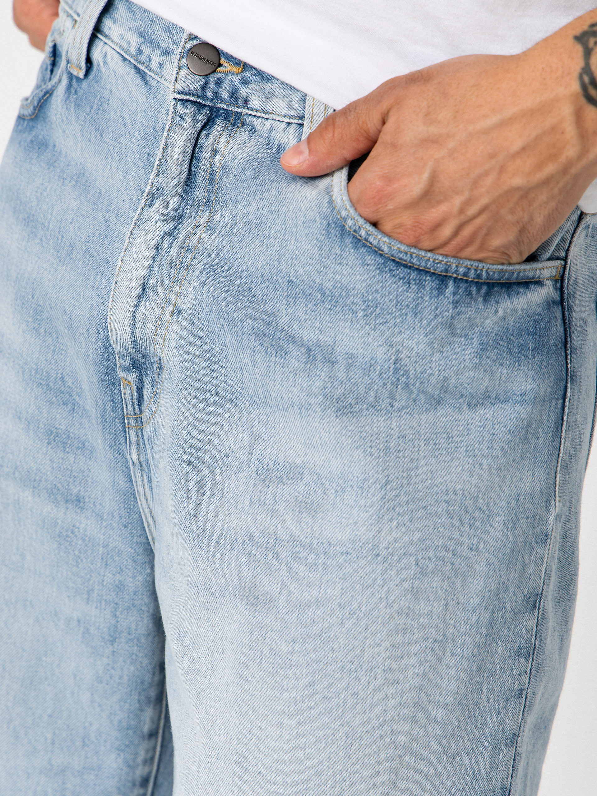 Шорти Carhartt WIP Langdon (blue heavy worn bleached)