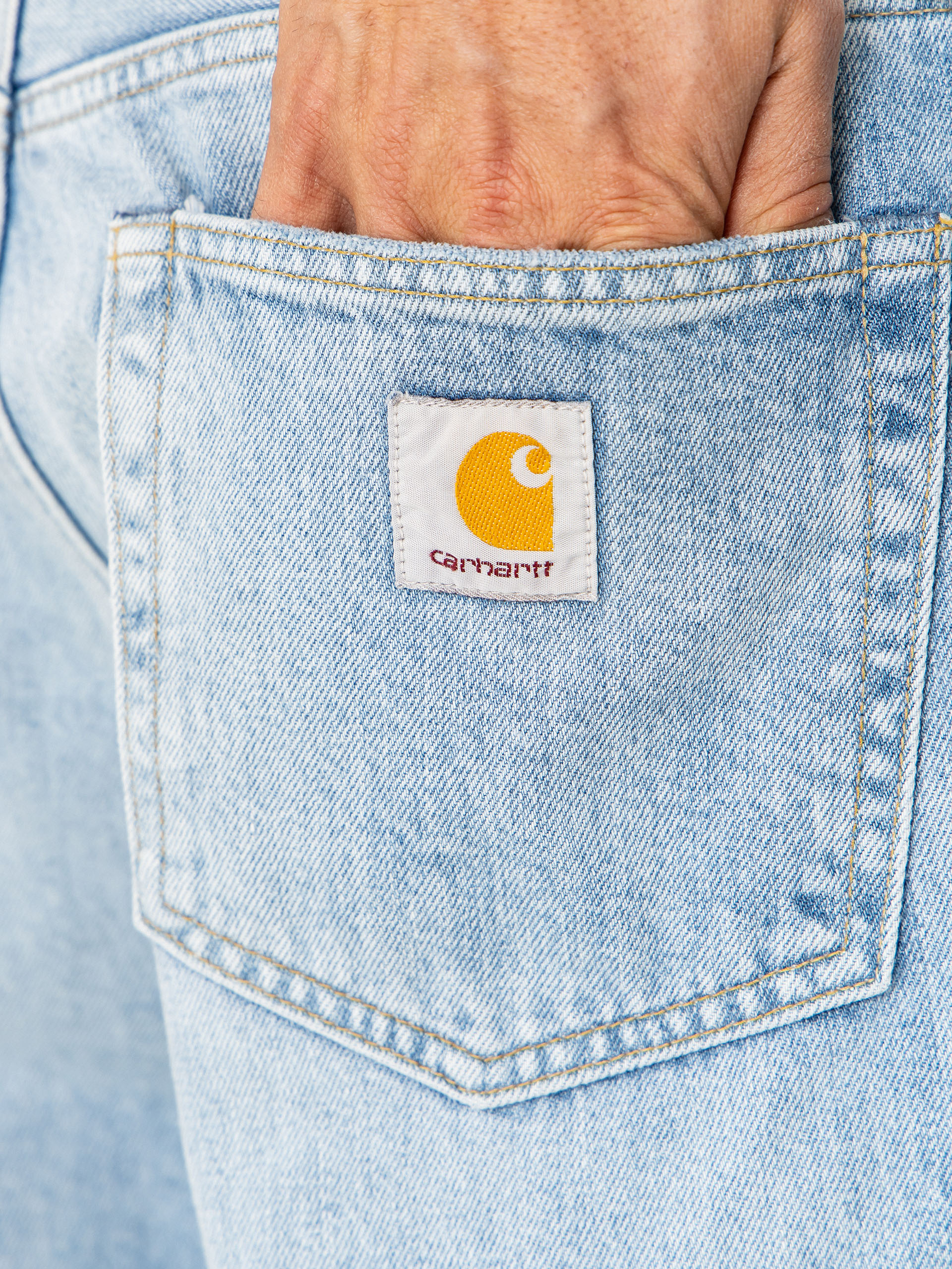 Шорти Carhartt WIP Langdon (blue heavy worn bleached)