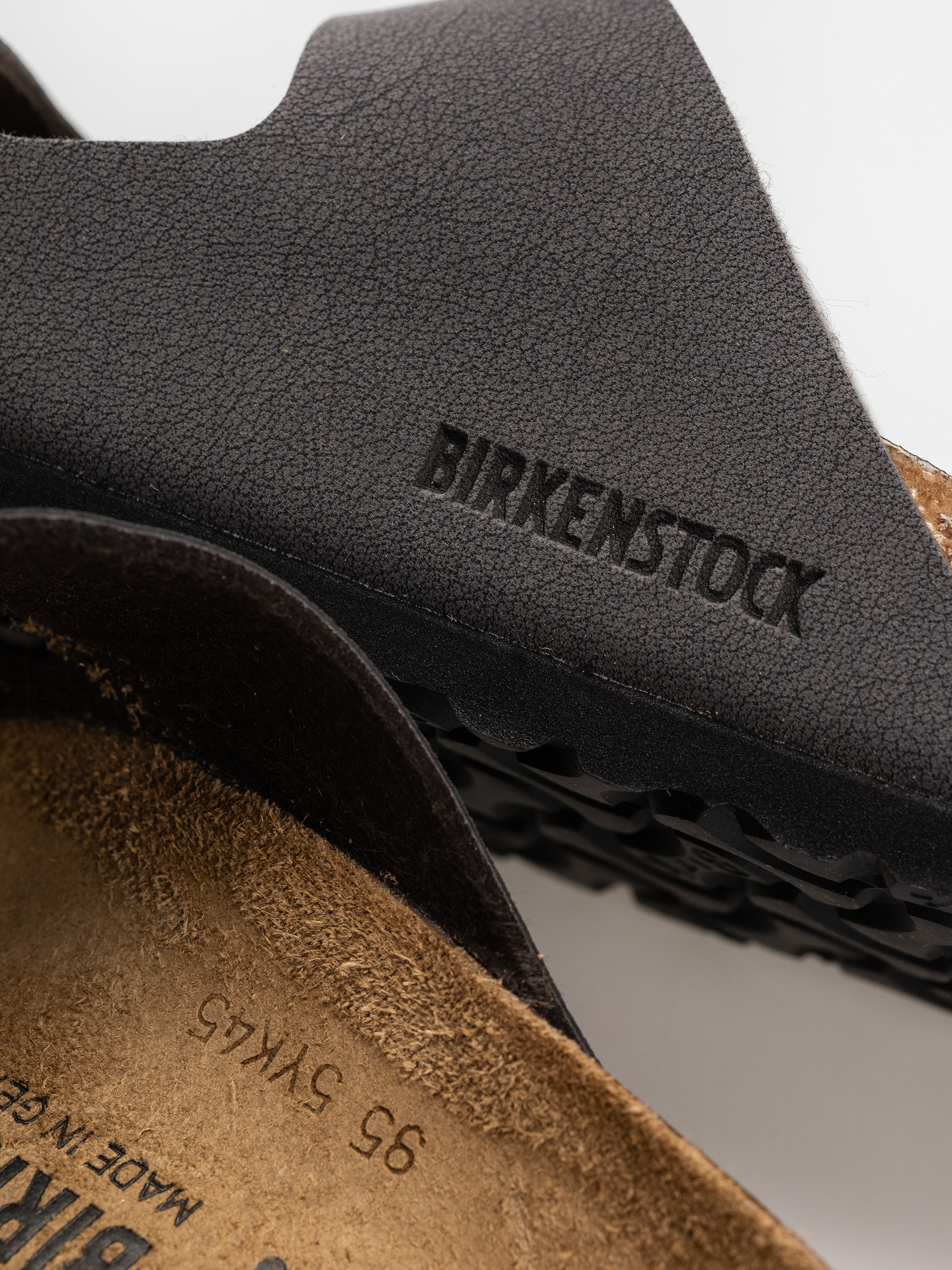 Шльопанці Birkenstock Arizona Birkibuc Narrow (velvet gray/black)