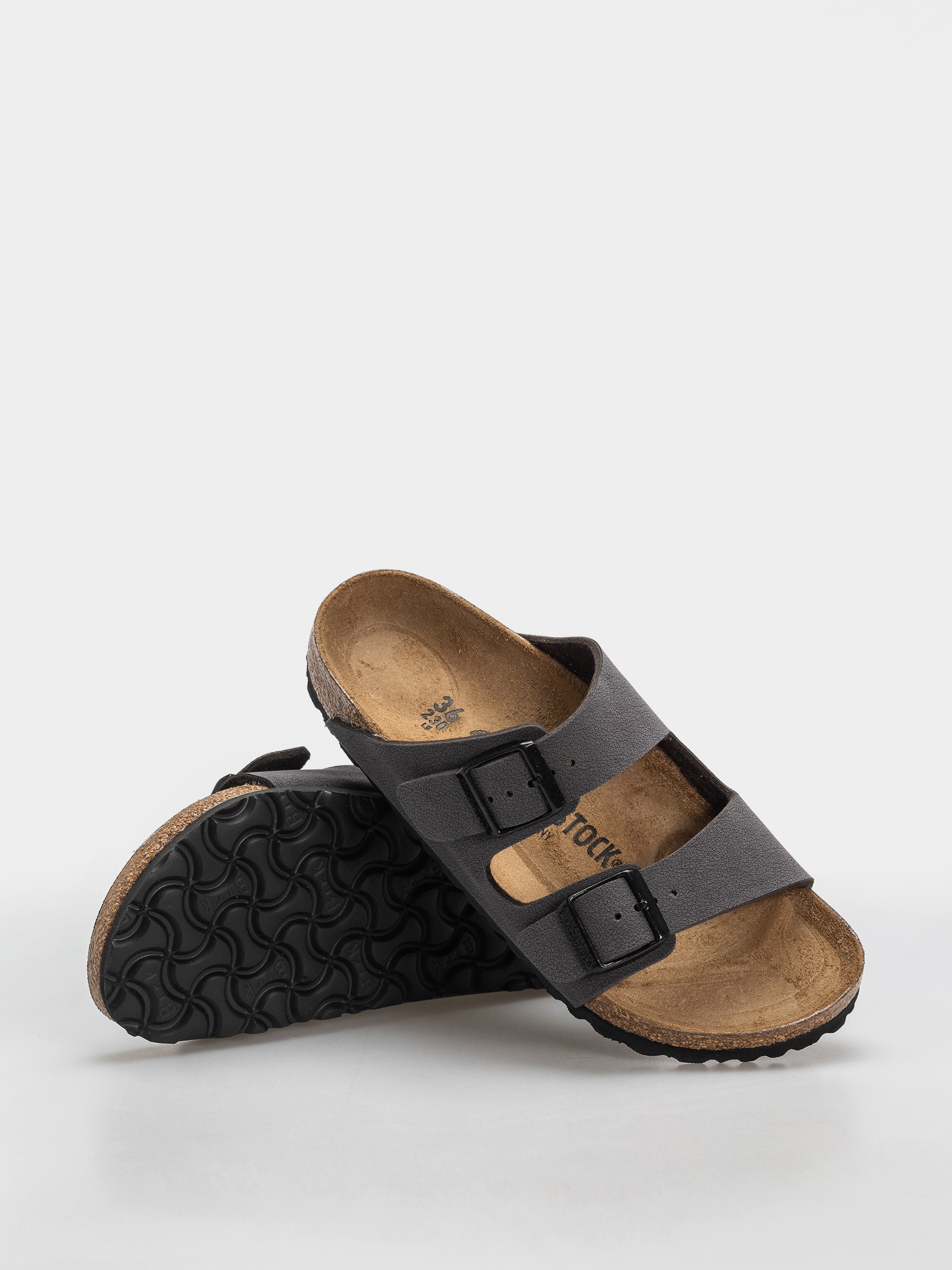 Шльопанці Birkenstock Arizona Birkibuc Narrow (velvet gray/black)