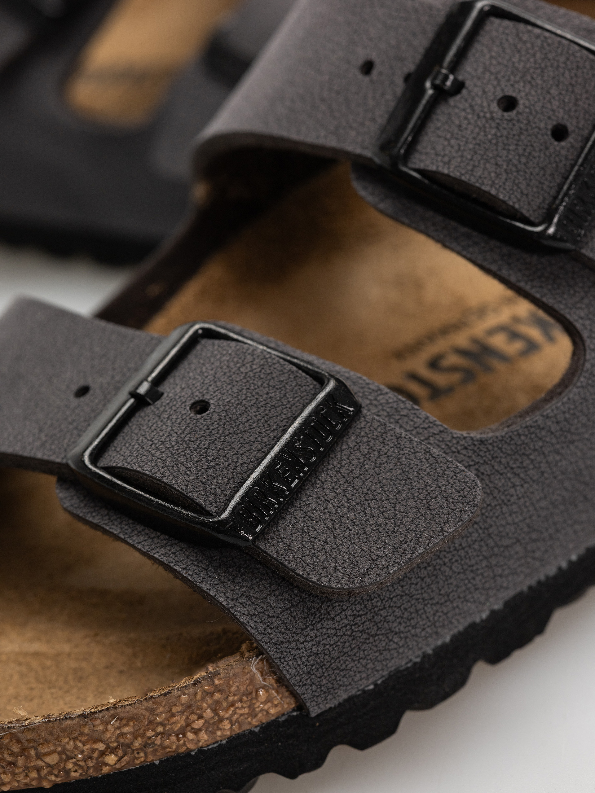 Шльопанці Birkenstock Arizona Birkibuc Narrow (velvet gray/black)