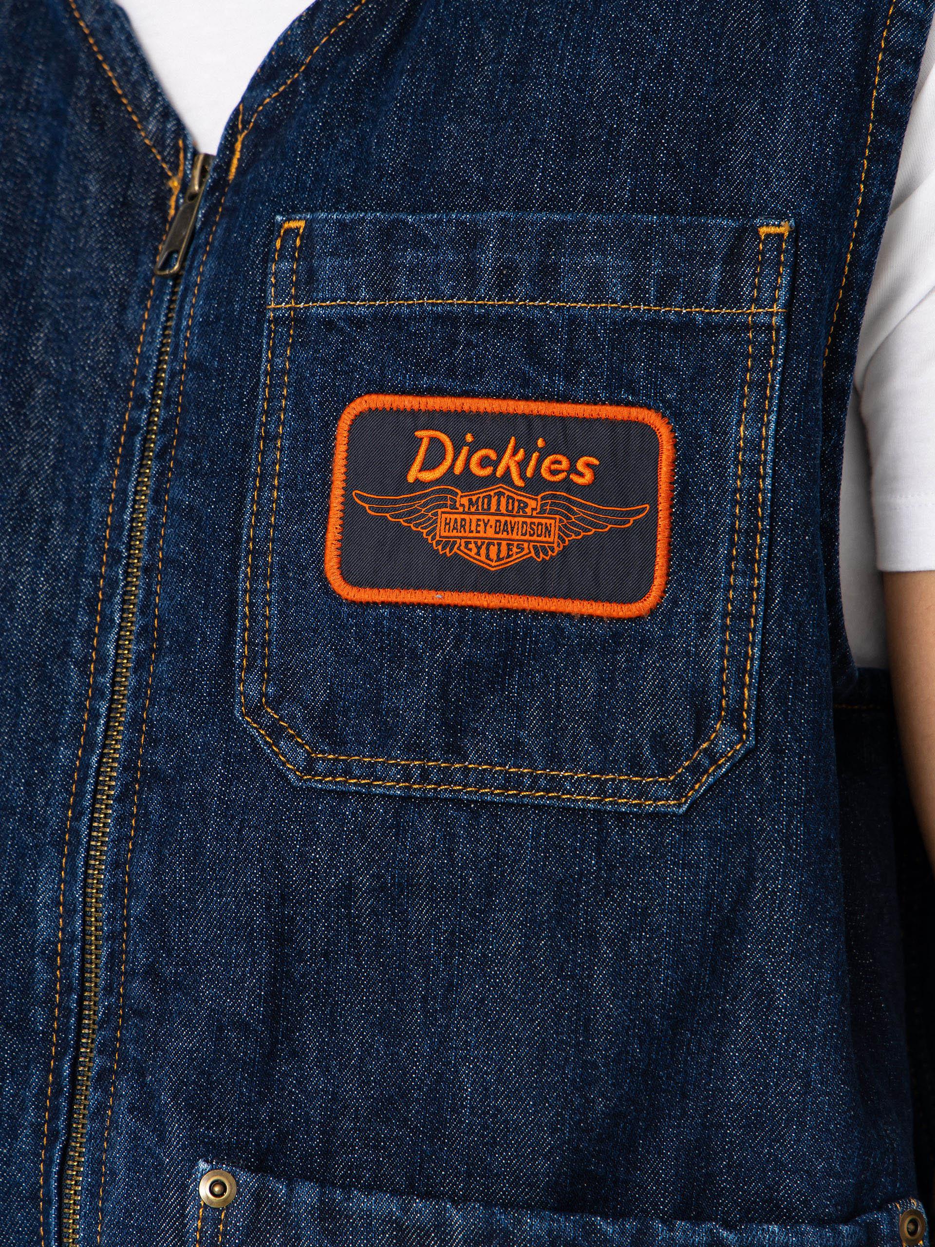 Безрукавка Dickies X Harley Davidson Denim (rinsed indigo blue)