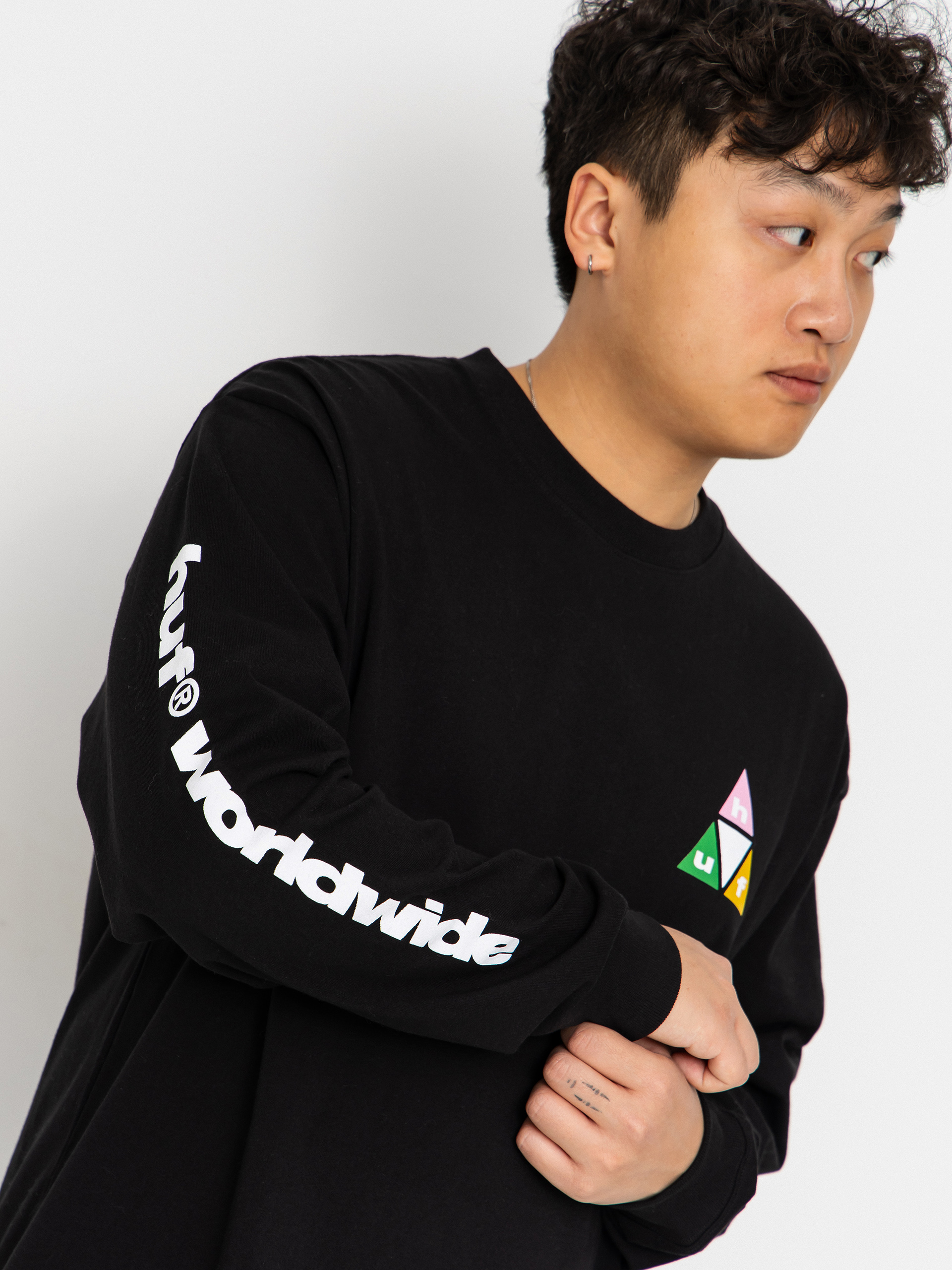 Лонгслів HUF Prism Tt (black)