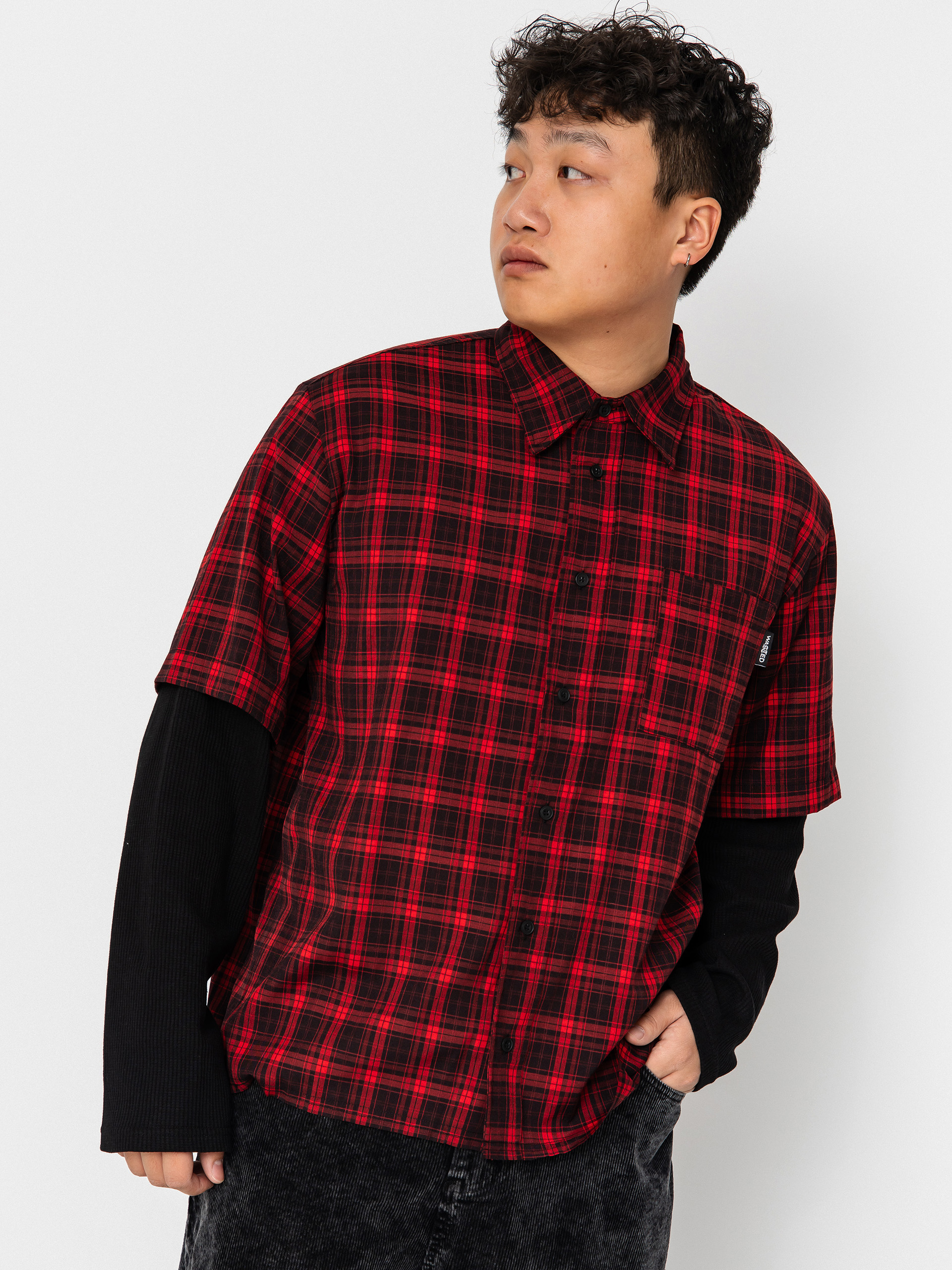 Сорочка Wasted Paris Tartan Age Shirt (fire red/black)