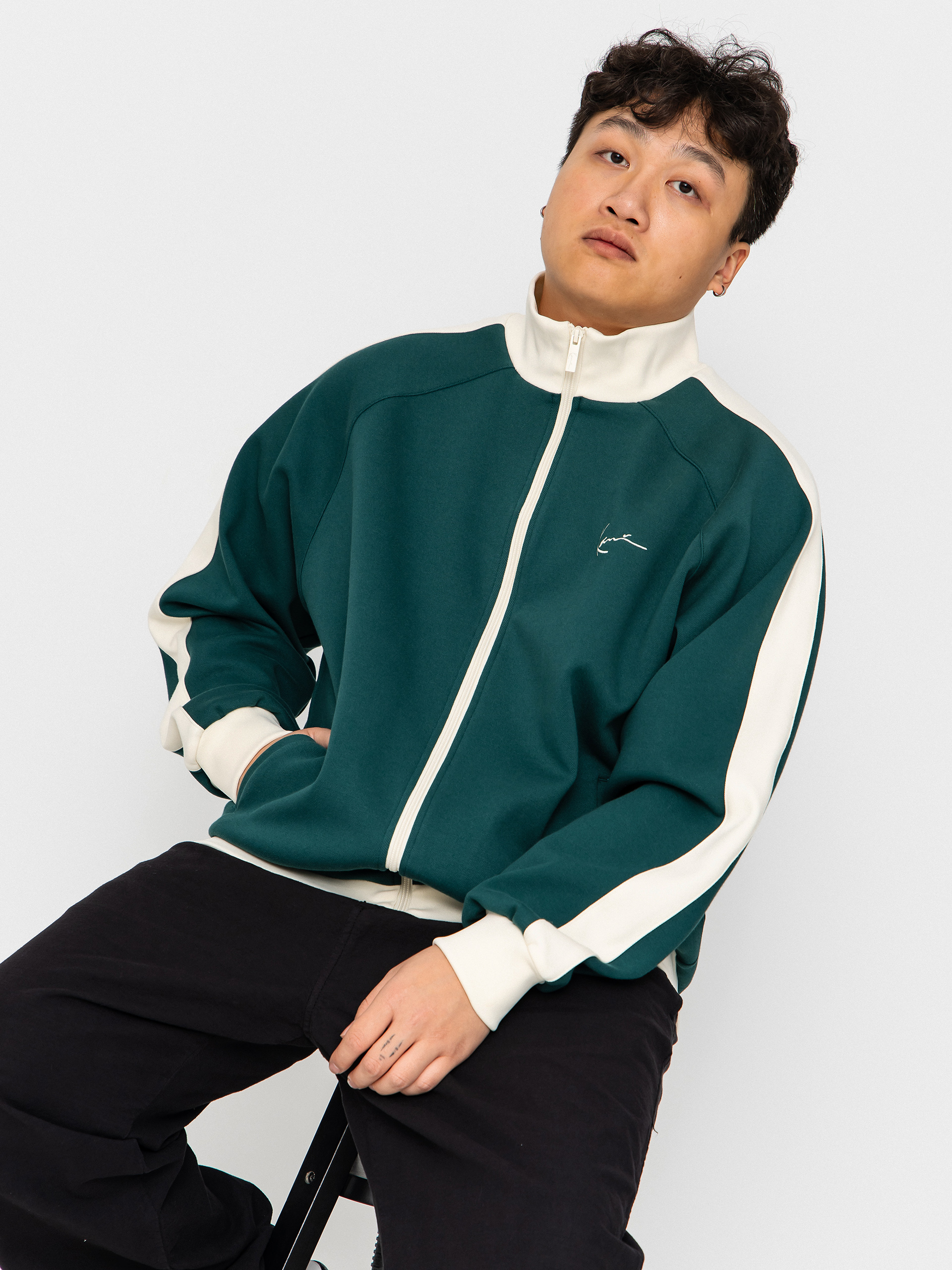 u0421u0432u0456u0442u0448u043eu0442 Karl Kani Signature Sidestripe Pique (green)