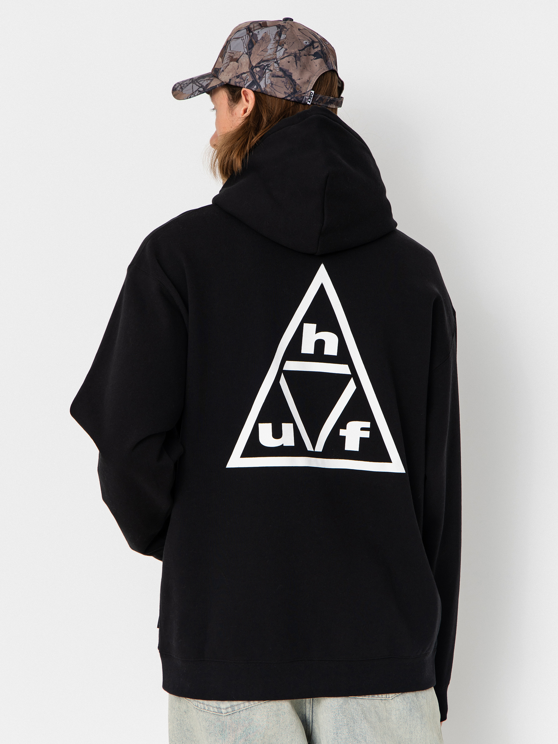 Худі HUF Triple Triangle HD (black/white)