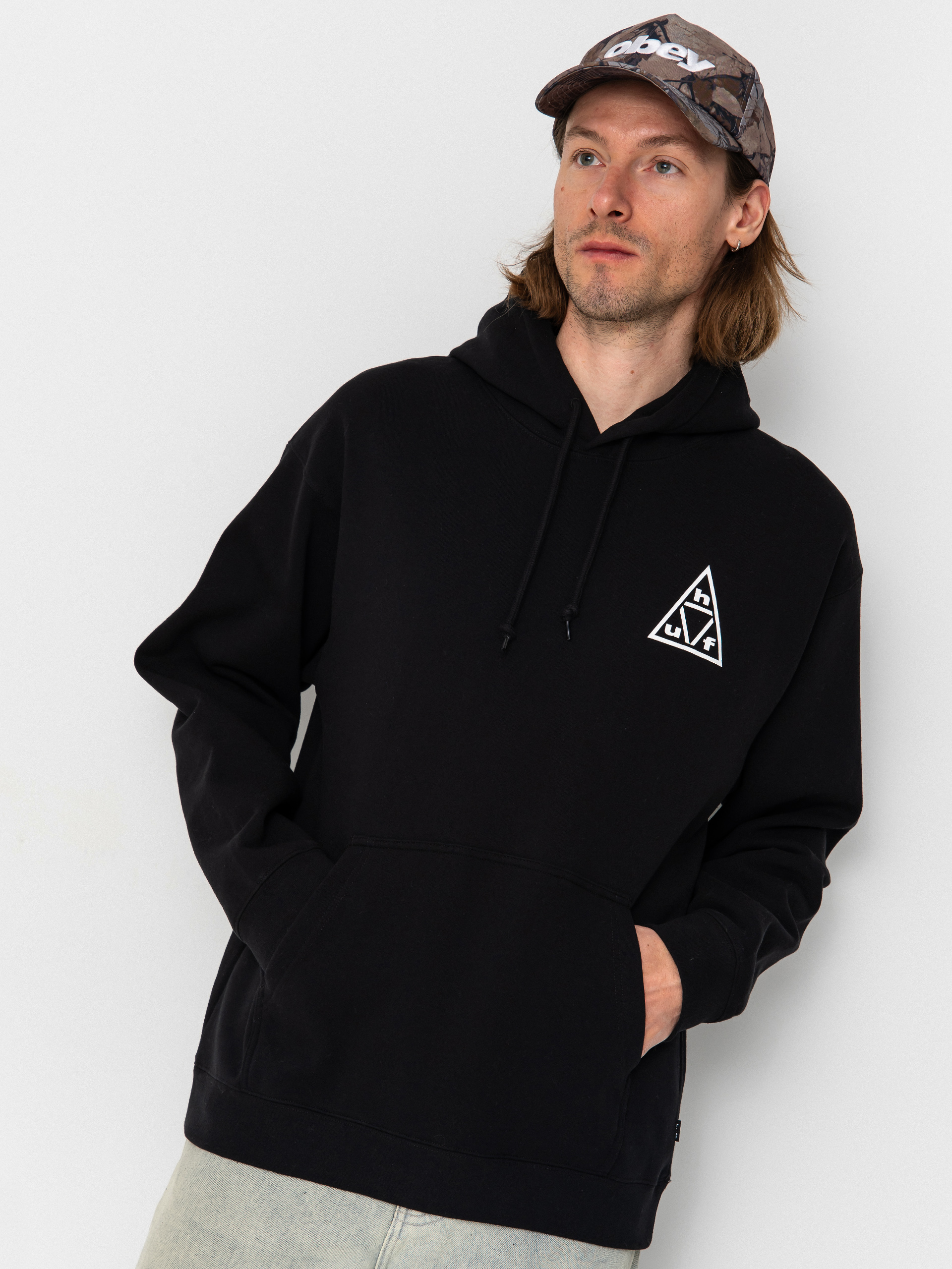 Худі HUF Triple Triangle HD (black/white)
