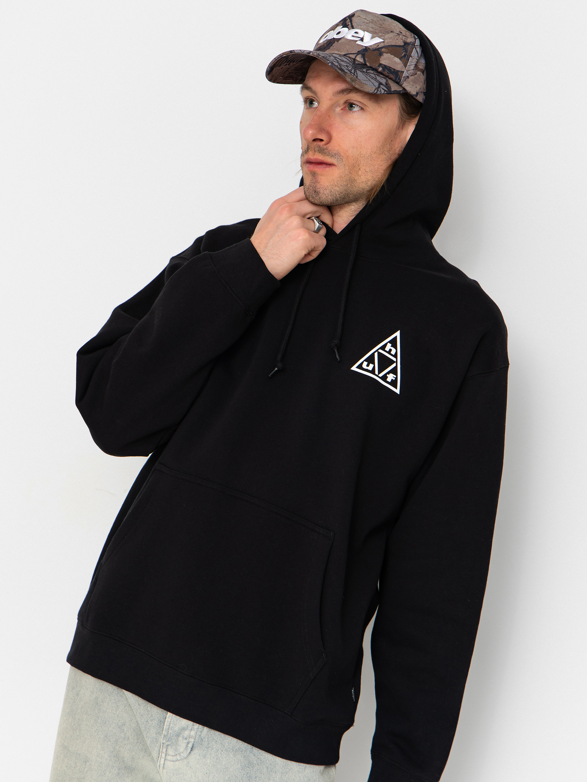Худі HUF Triple Triangle HD (black/white)