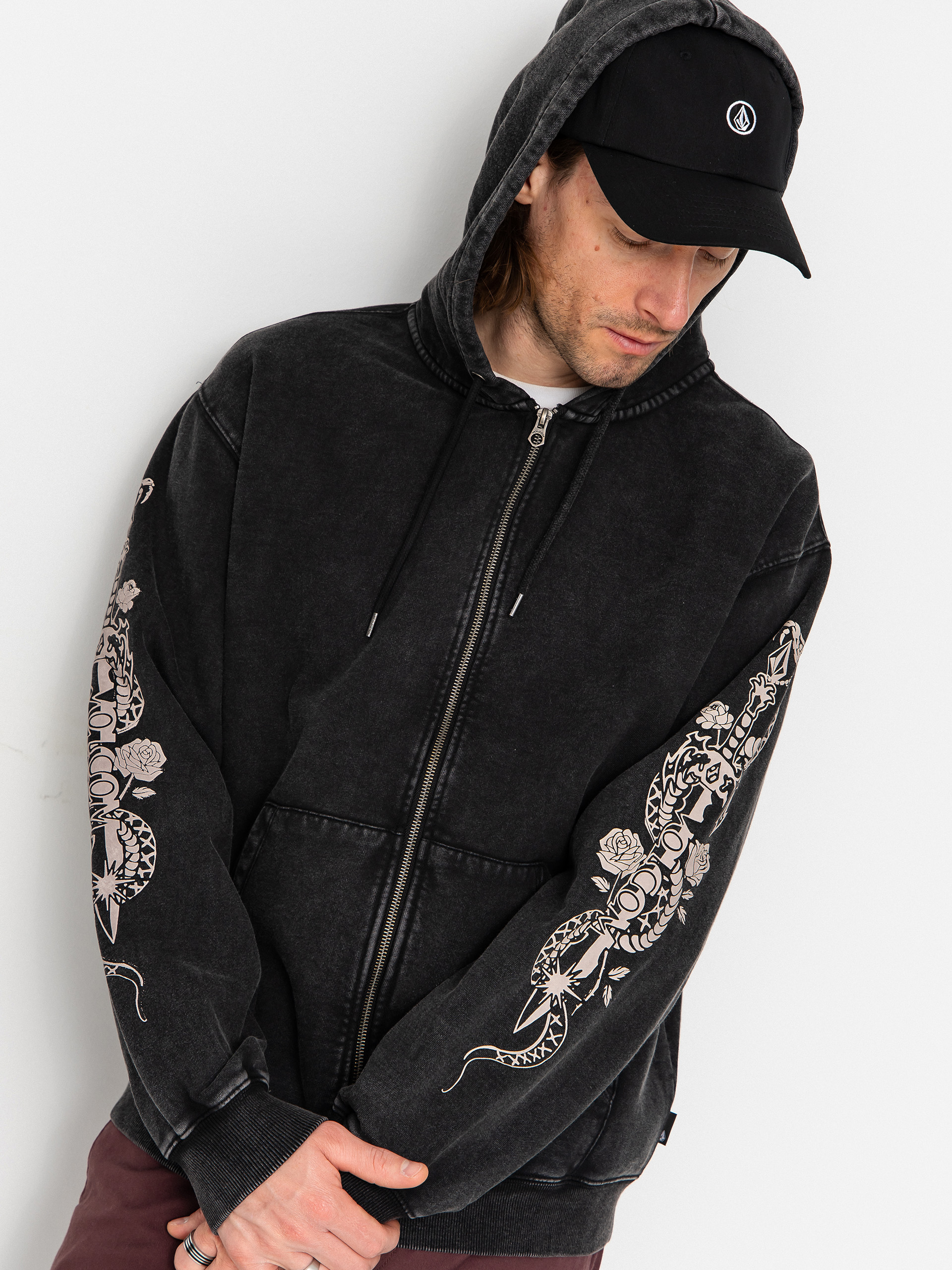 Світшот Volcom Die By The Stone ZIP (light acid black)