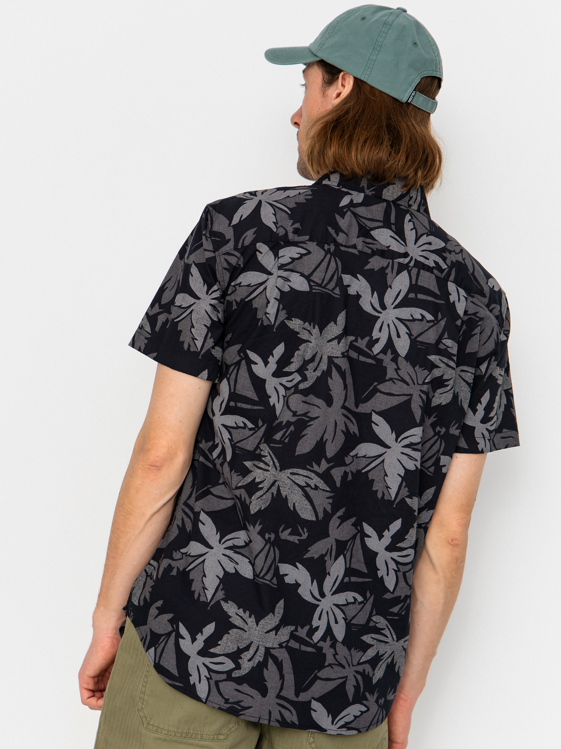 Сорочка Brixton Charter Print (black/trooper/future grey palm)