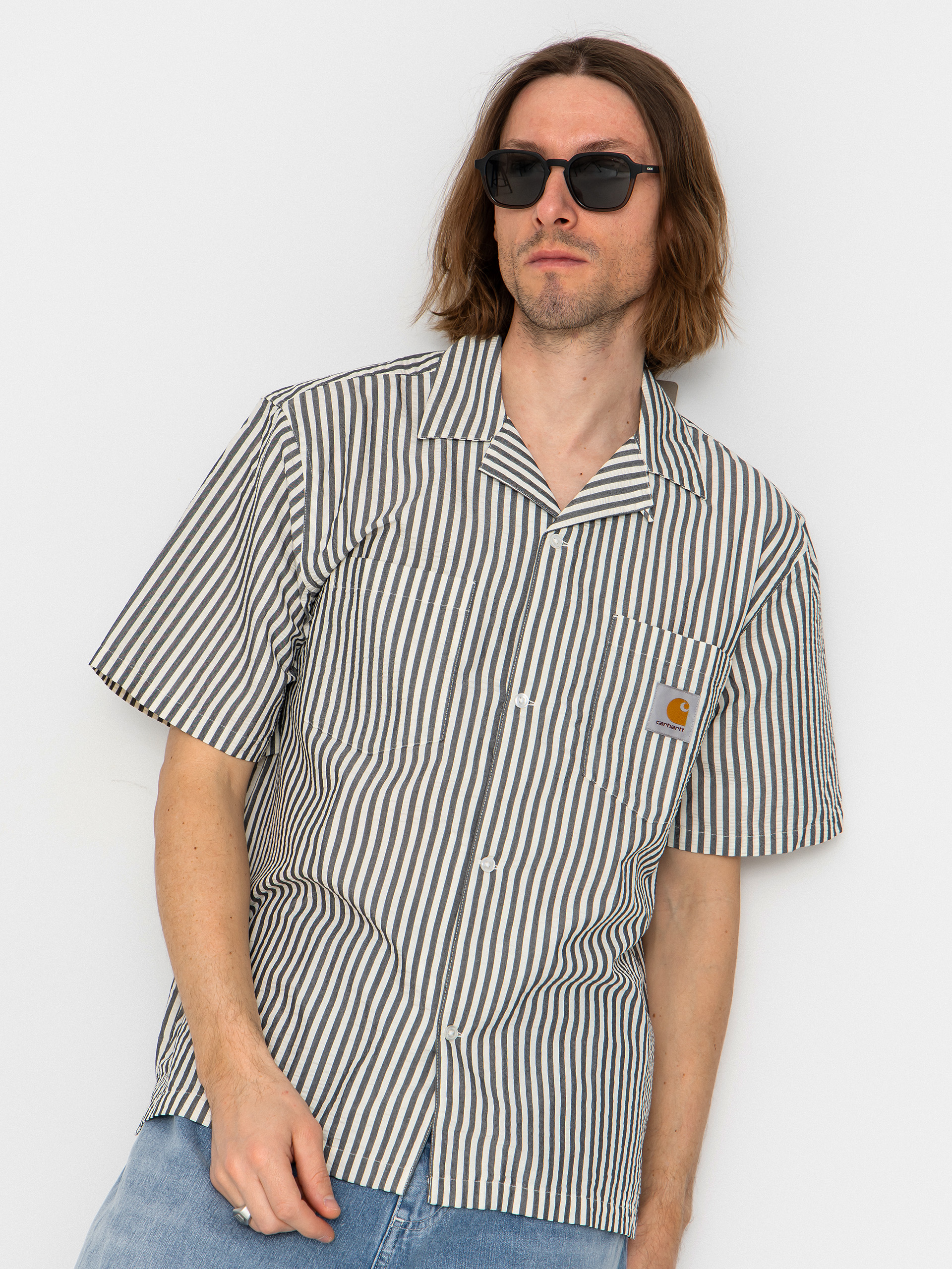 u0421u043eu0440u043eu0447u043au0430 Carhartt WIP Leavel (leavel stripe/black/wax)