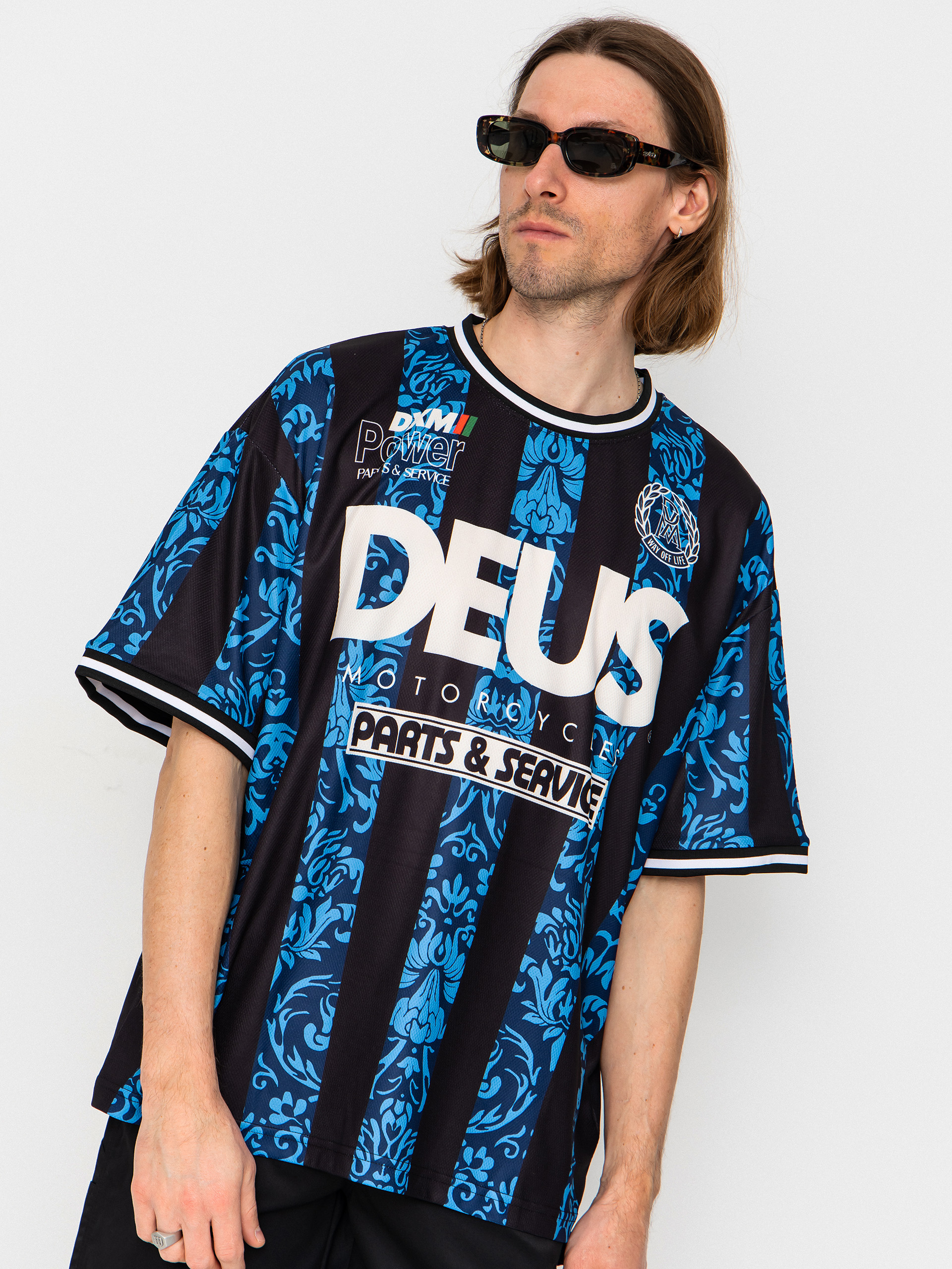 Футболка Deus Ex Machina Nouveau Moto (pageant blue)