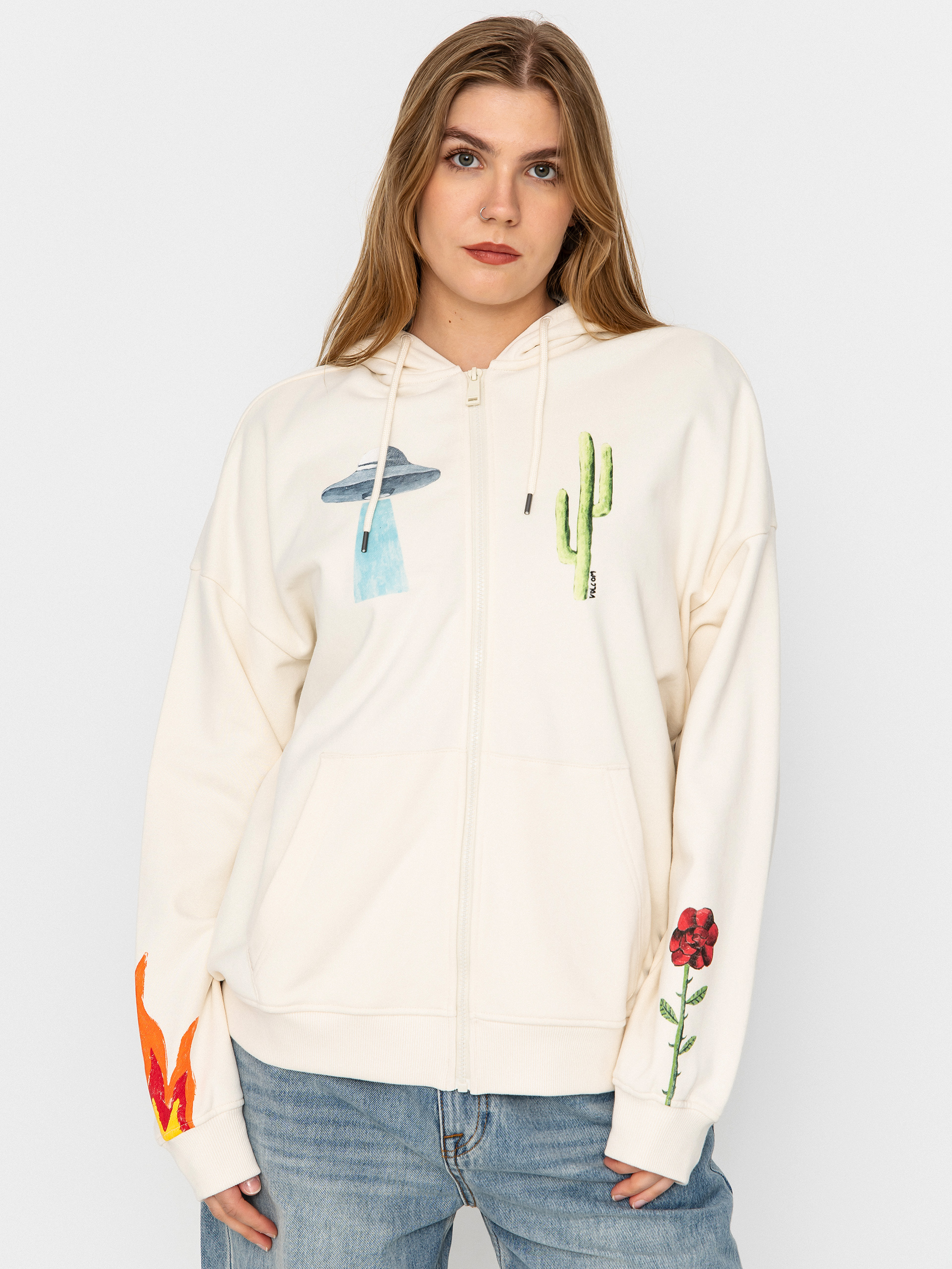 Худі Volcom Fa Mickey Mason ZHD Wmn (off white)