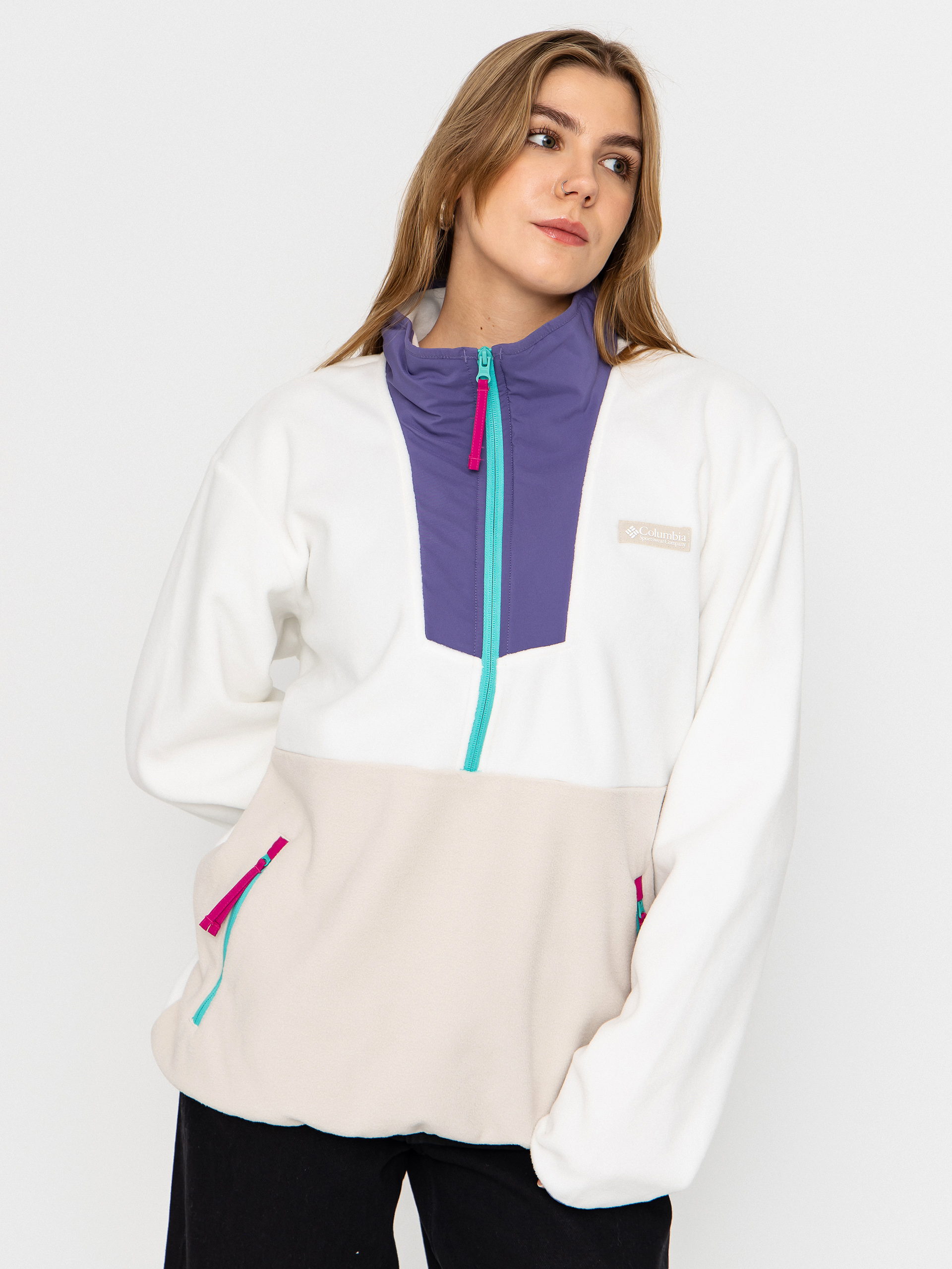 Флісовий светр Columbia Sequoia Grove Half Zip (sea salt/stormwatch)