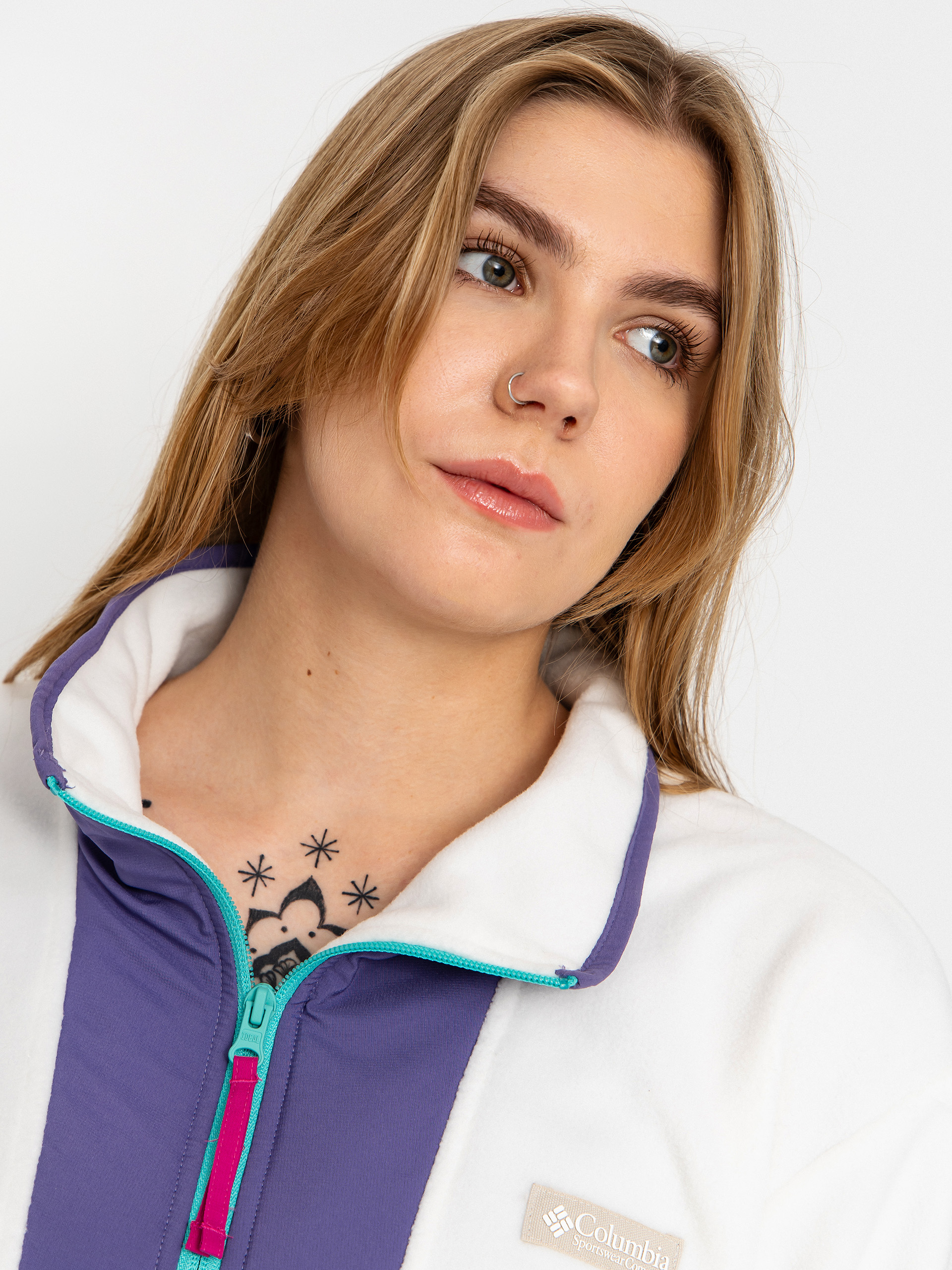 Чоловічий Флісовий светр Columbia Sequoia Grove Half Zip (sea salt/stormwatch)