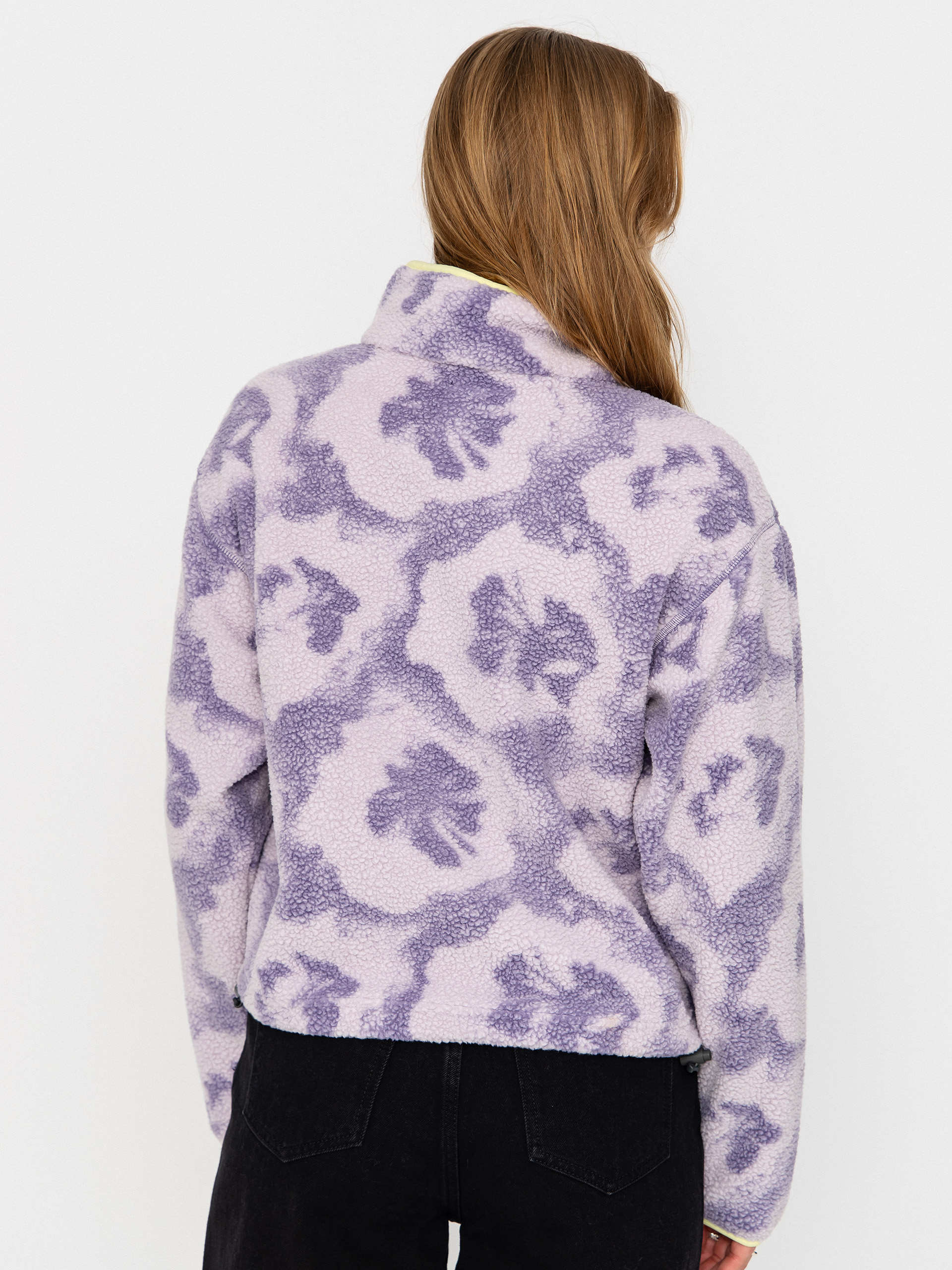 Жіночий Флісовий светр Columbia Helvetia II Printed Cropped Half Snap (stormwatch/sprayflower)