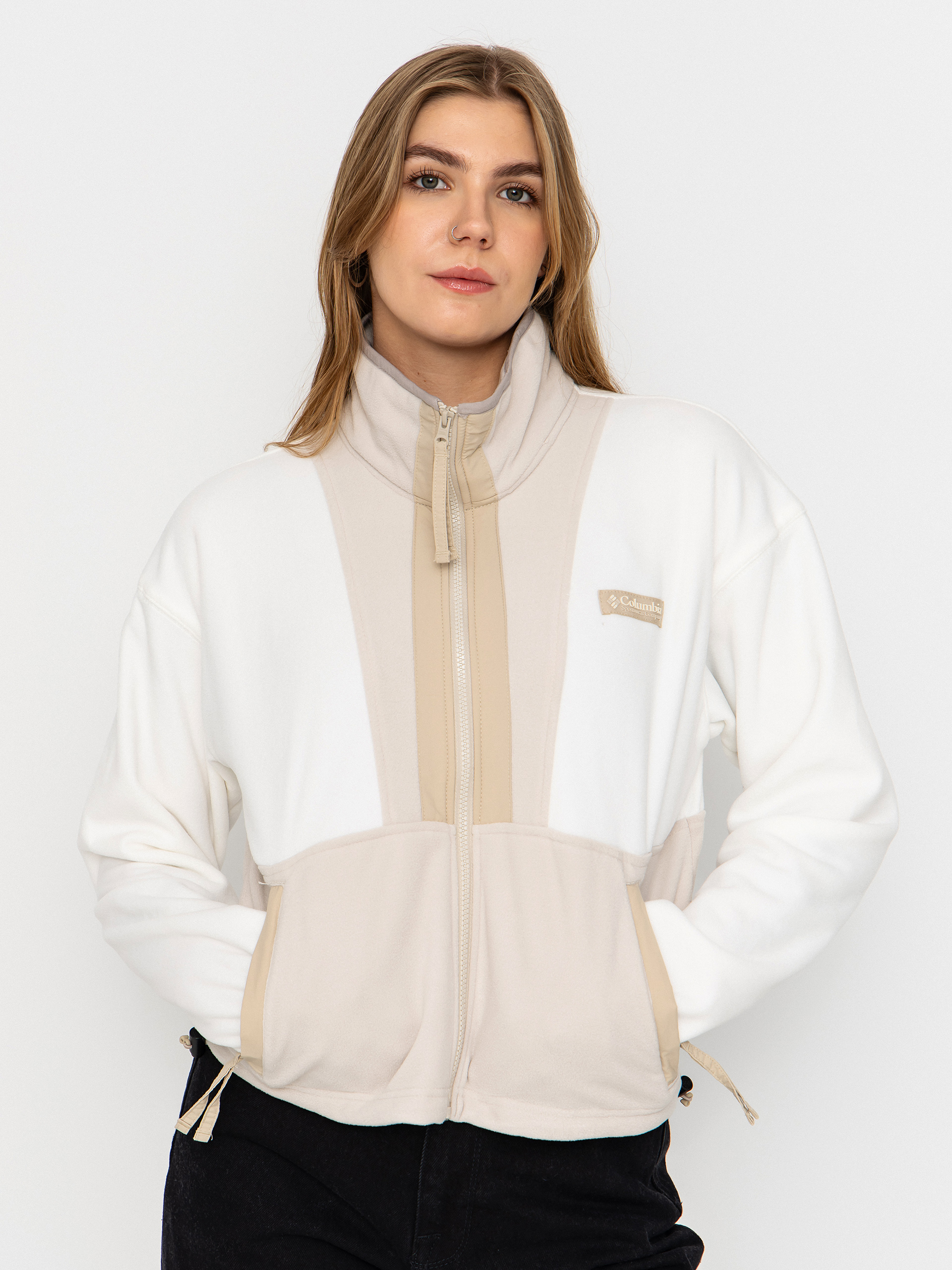 Флісовий светр Columbia Backbowl II Full Zip Wmn (sea salt/dark stone/ancient fossil)