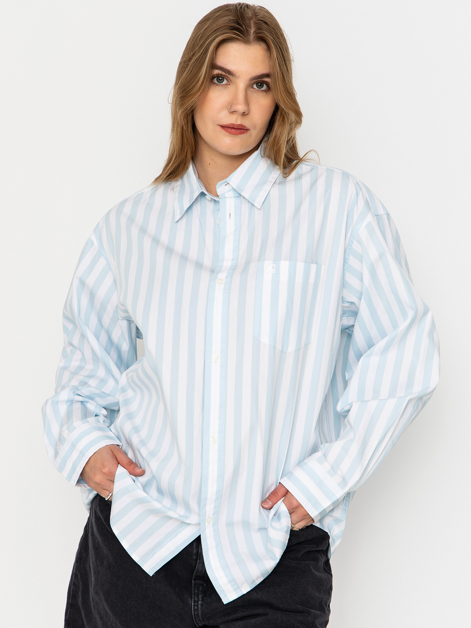 Сорочка Carhartt WIP Royce Wmn (royce stripe/icaria/white)