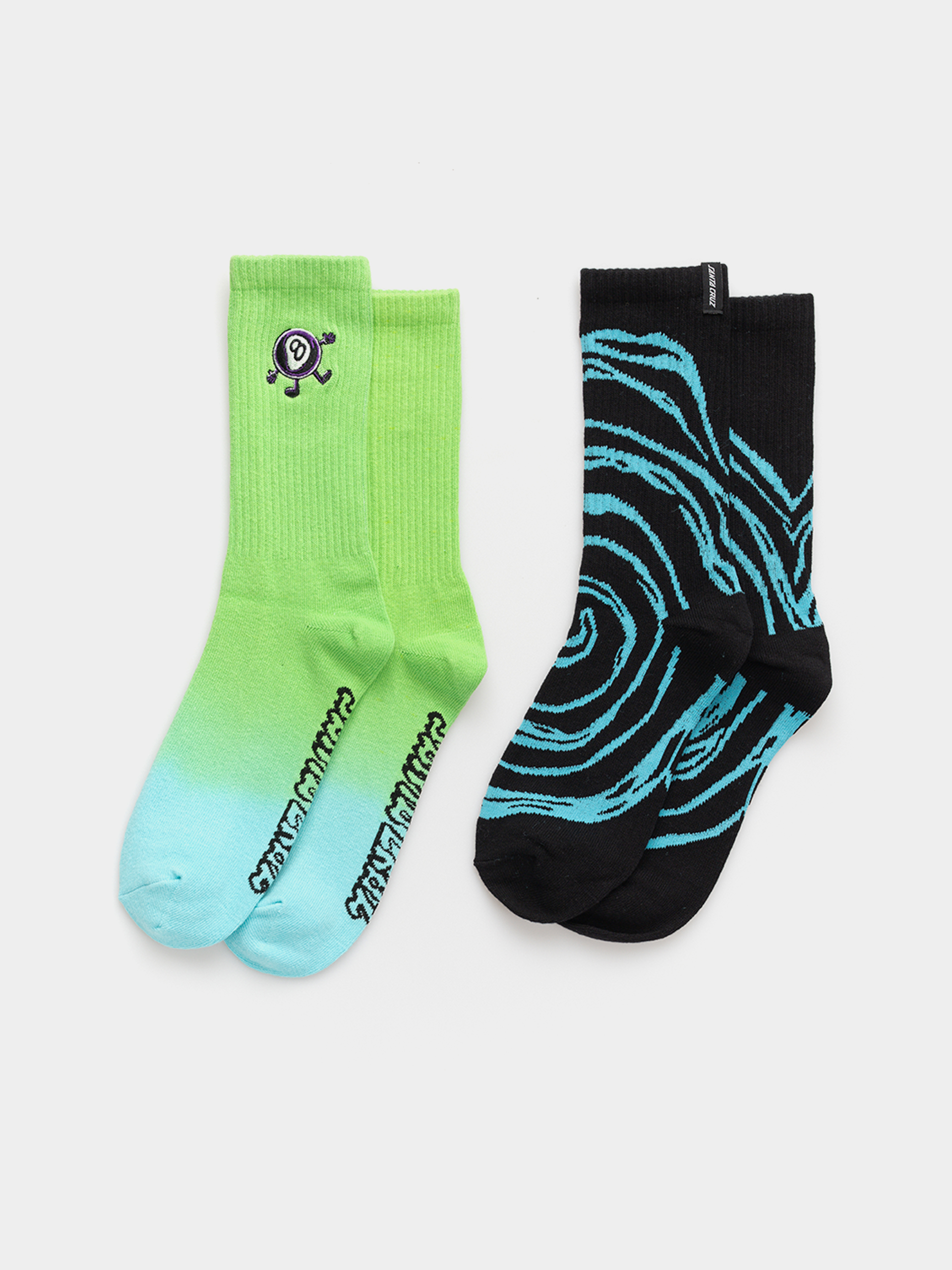  Шкарпетки Santa Cruz Winkowski Vertigos 2pk (tie dye & black)