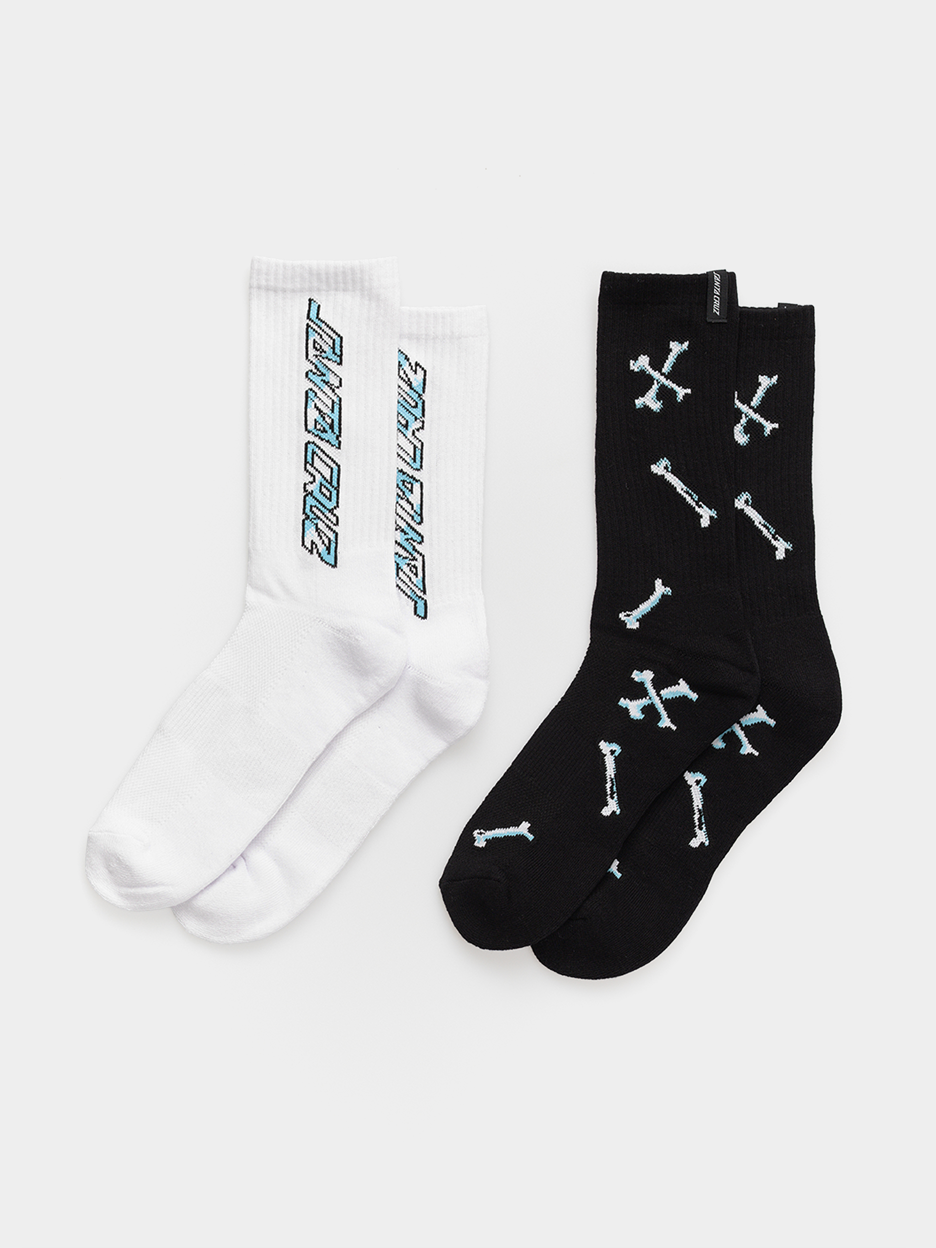  Шкарпетки Santa Cruz Salba Bones 2pk (black & white)