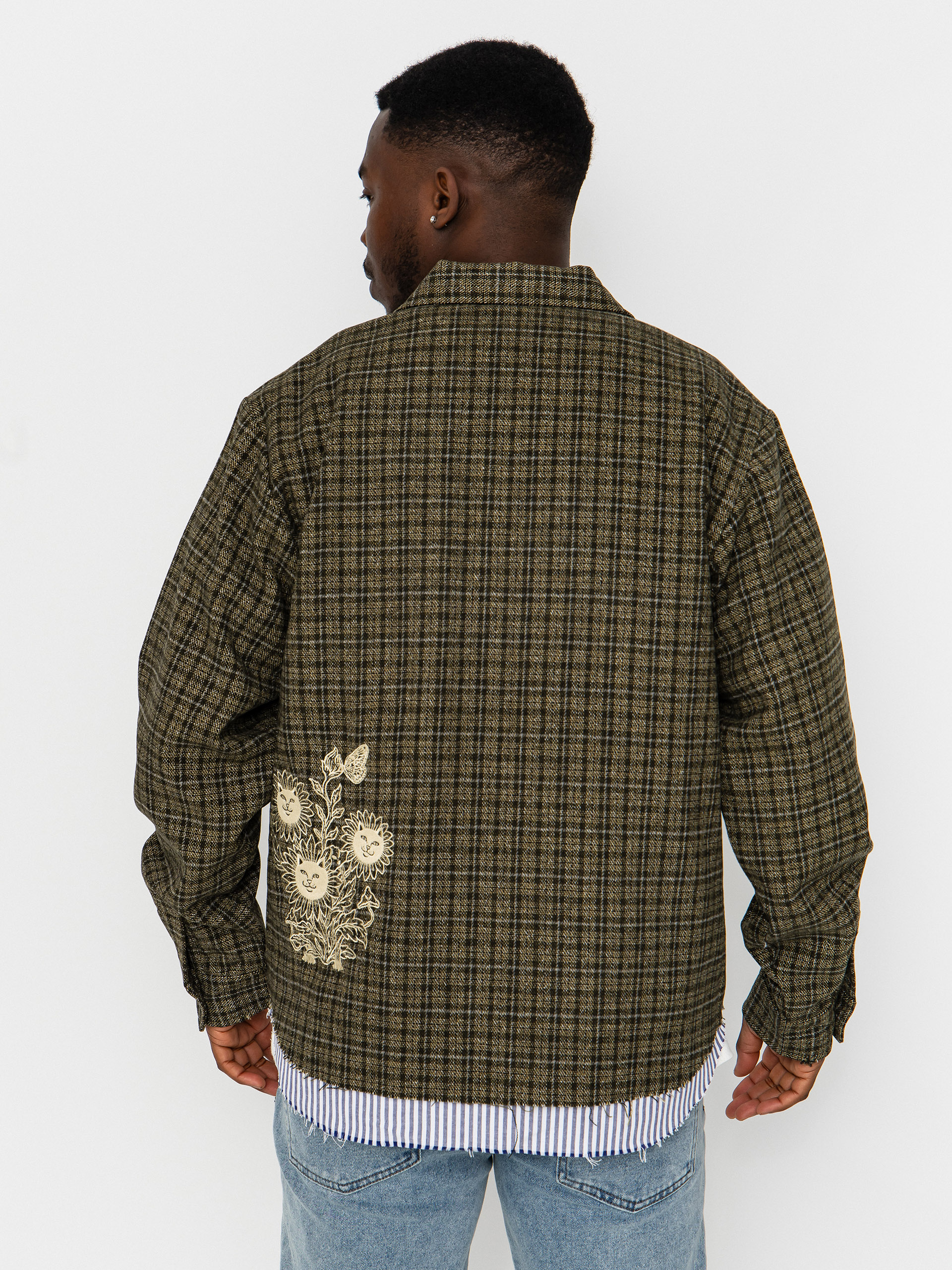 Куртка RipNDip Where The Flowers Bloom Flannel (olive)