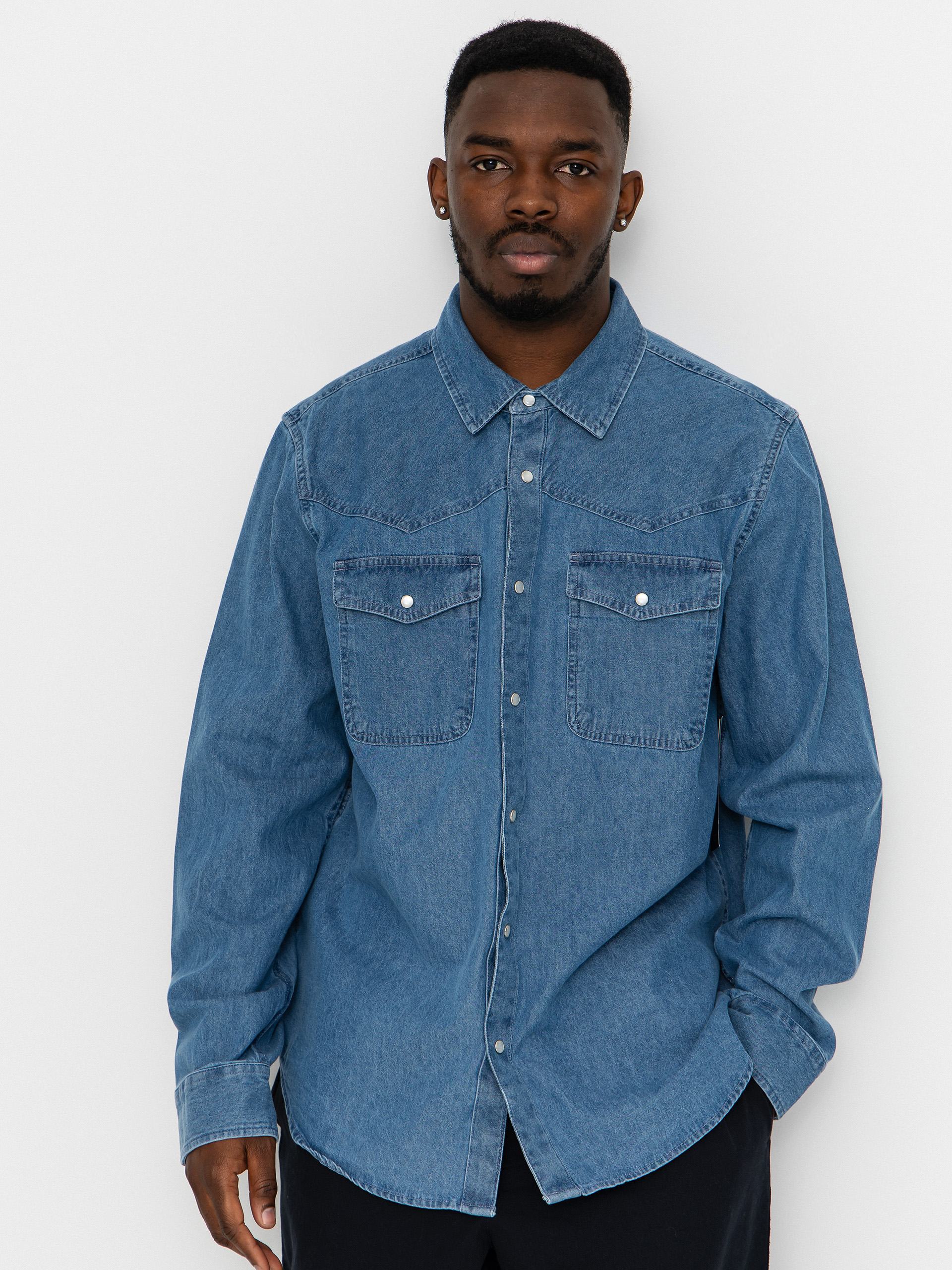 Сорочка Brixton Waylon Lw Overshirt (med wash chambrey)