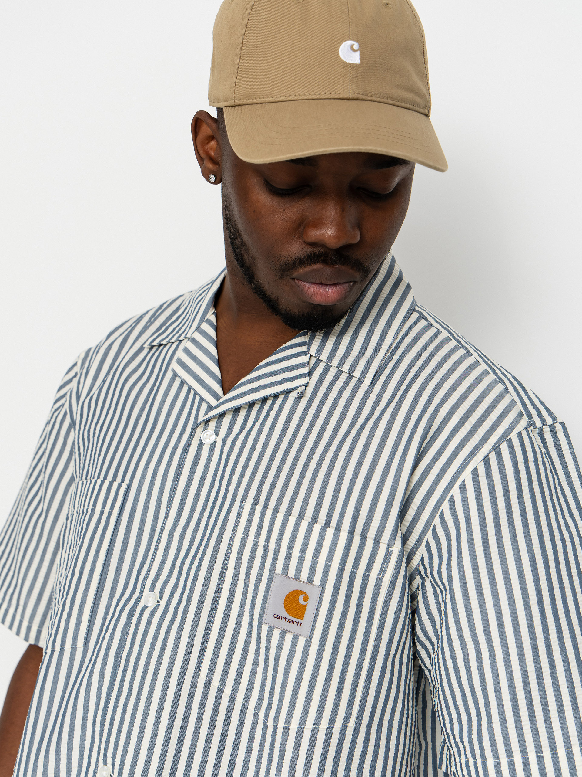 Сорочка Carhartt WIP Leavel (leavel stripe/blue river/wax)