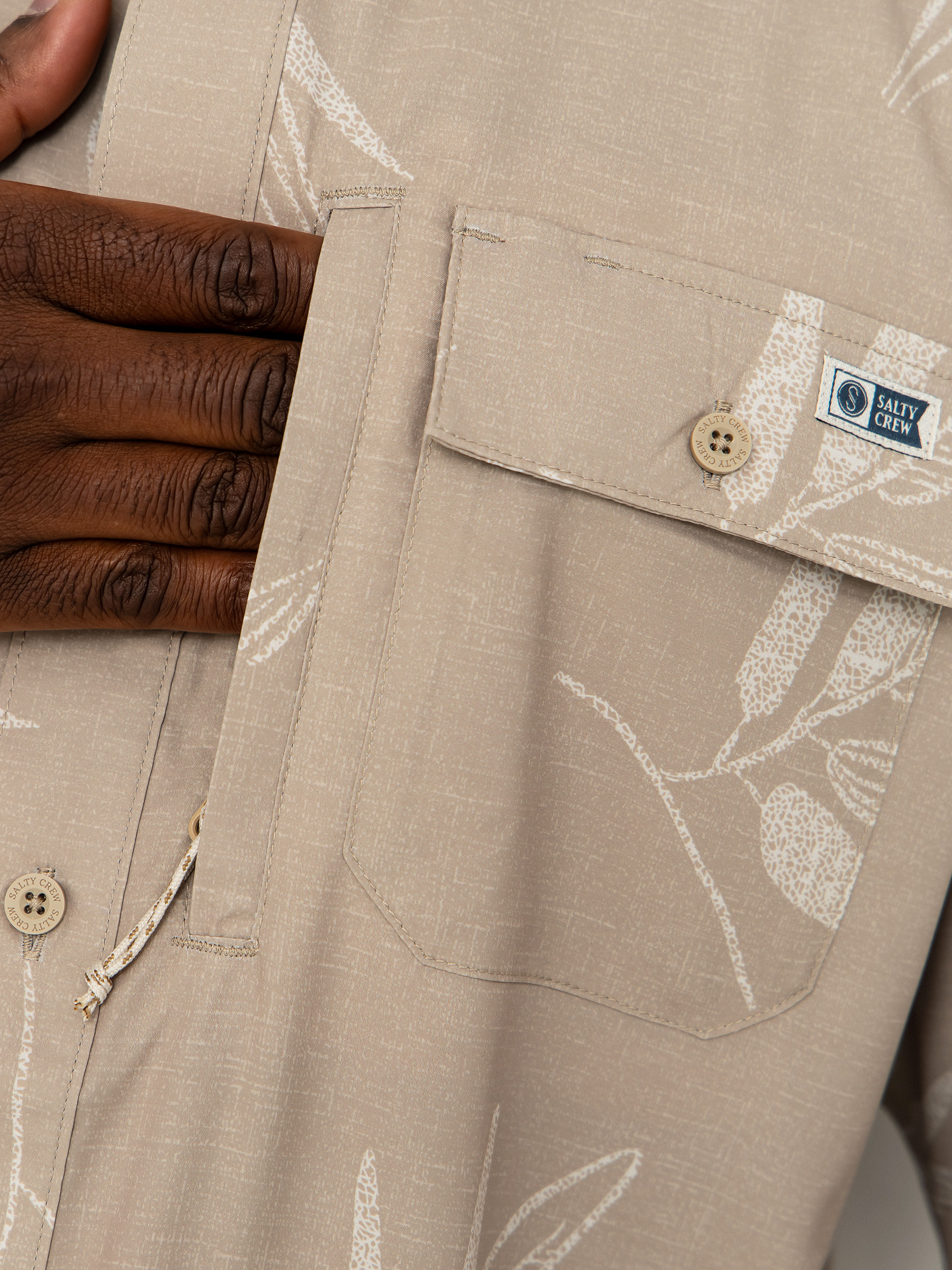 Сорочка Salty Crew Flagship Uv Button Up (dark khaki)