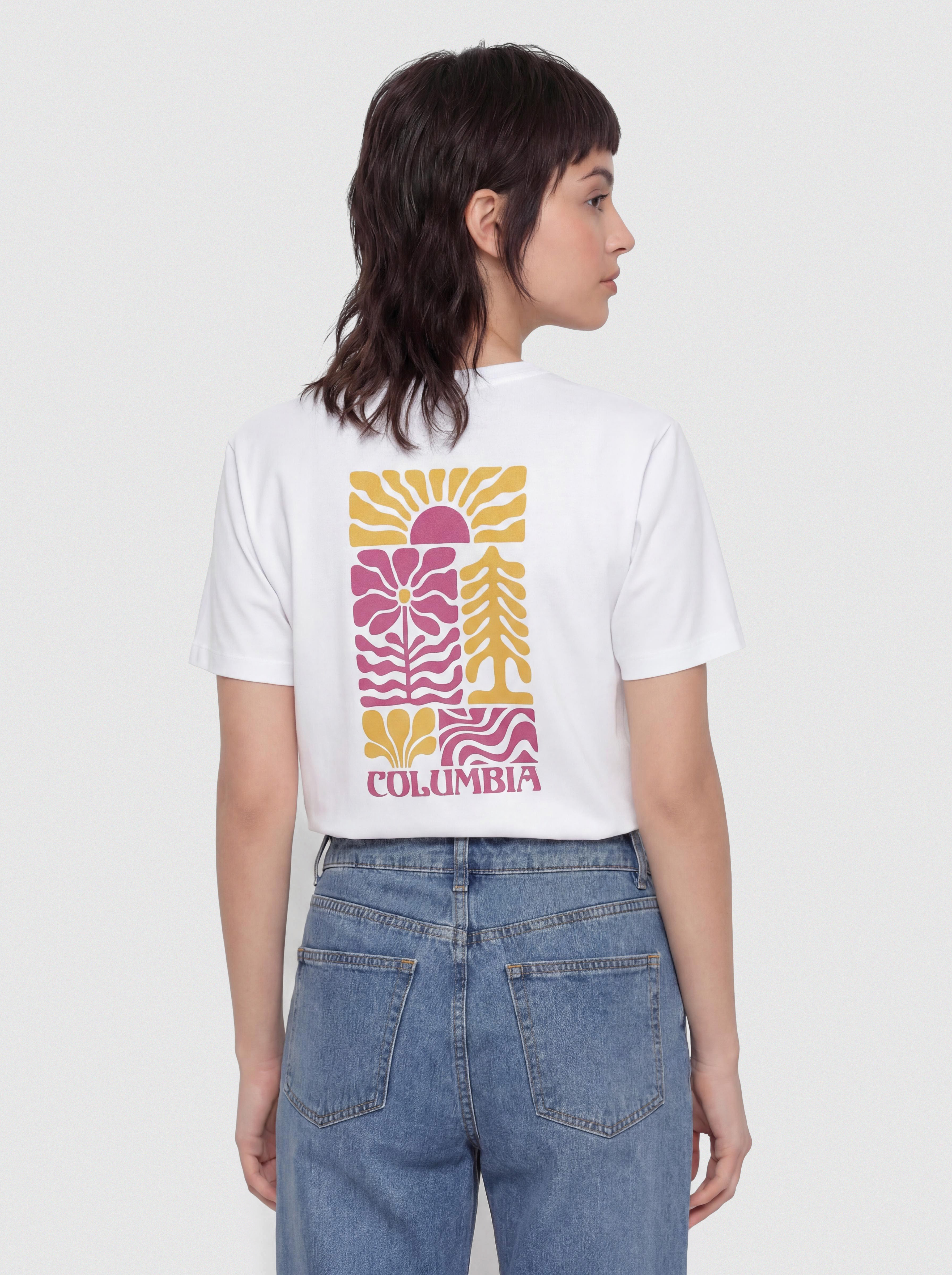 Футболка Columbia Rolling Bend Graphic Oversized Wmn (white/floral groove)