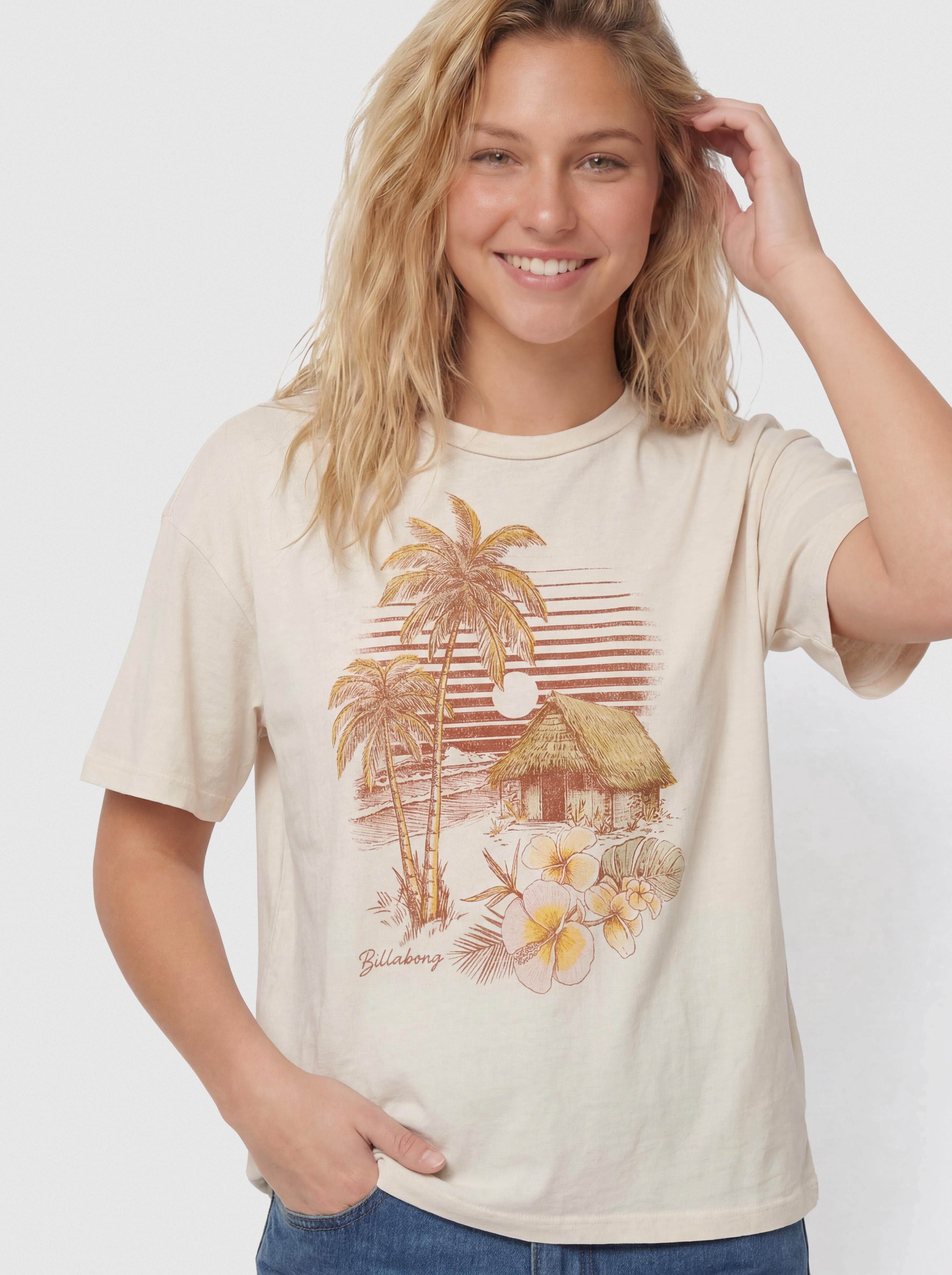 Футболка Billabong Will Find Me Here Wmn (white cap)