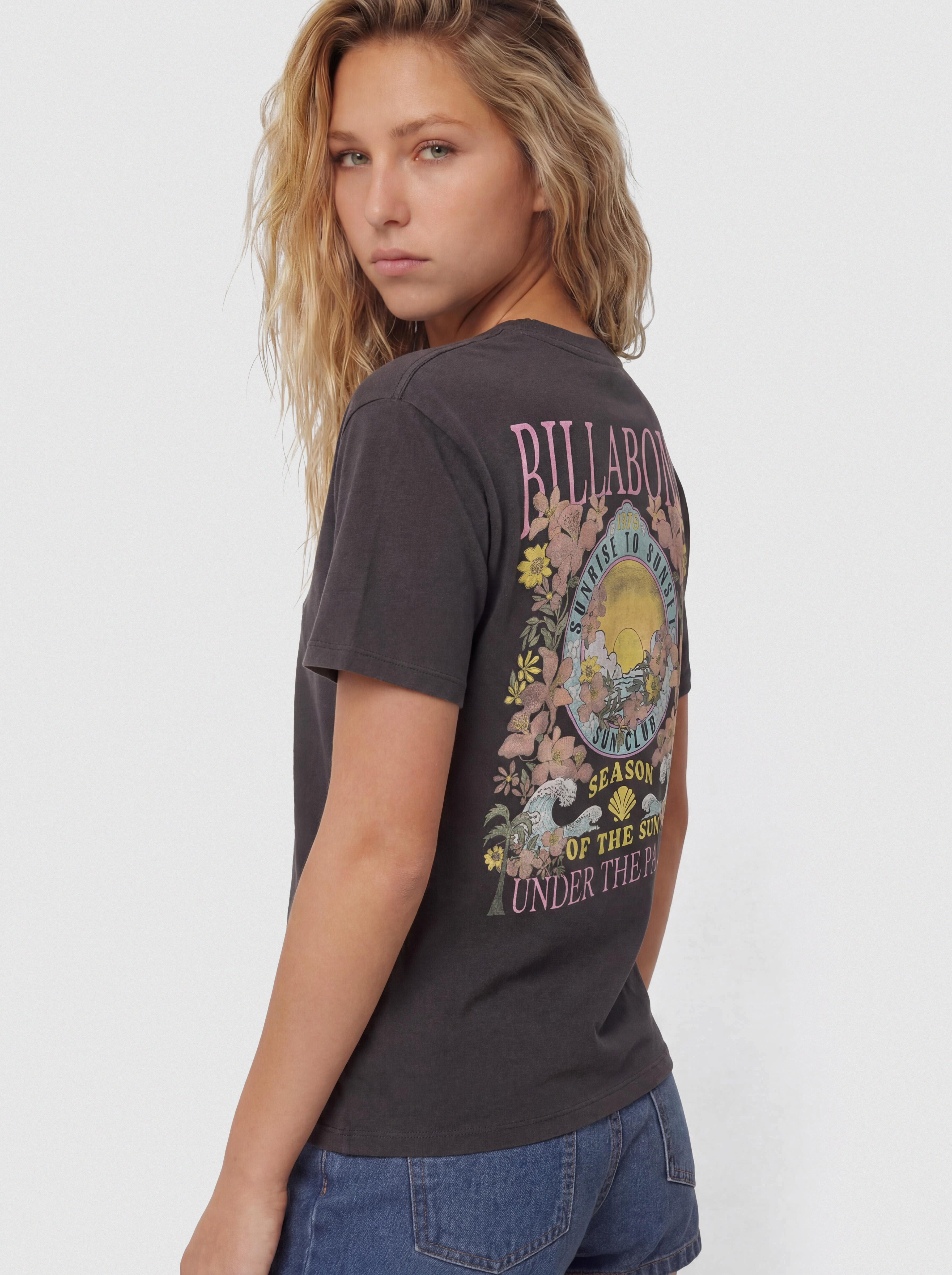 Футболка Billabong Floral Rocker Wmn (off black)