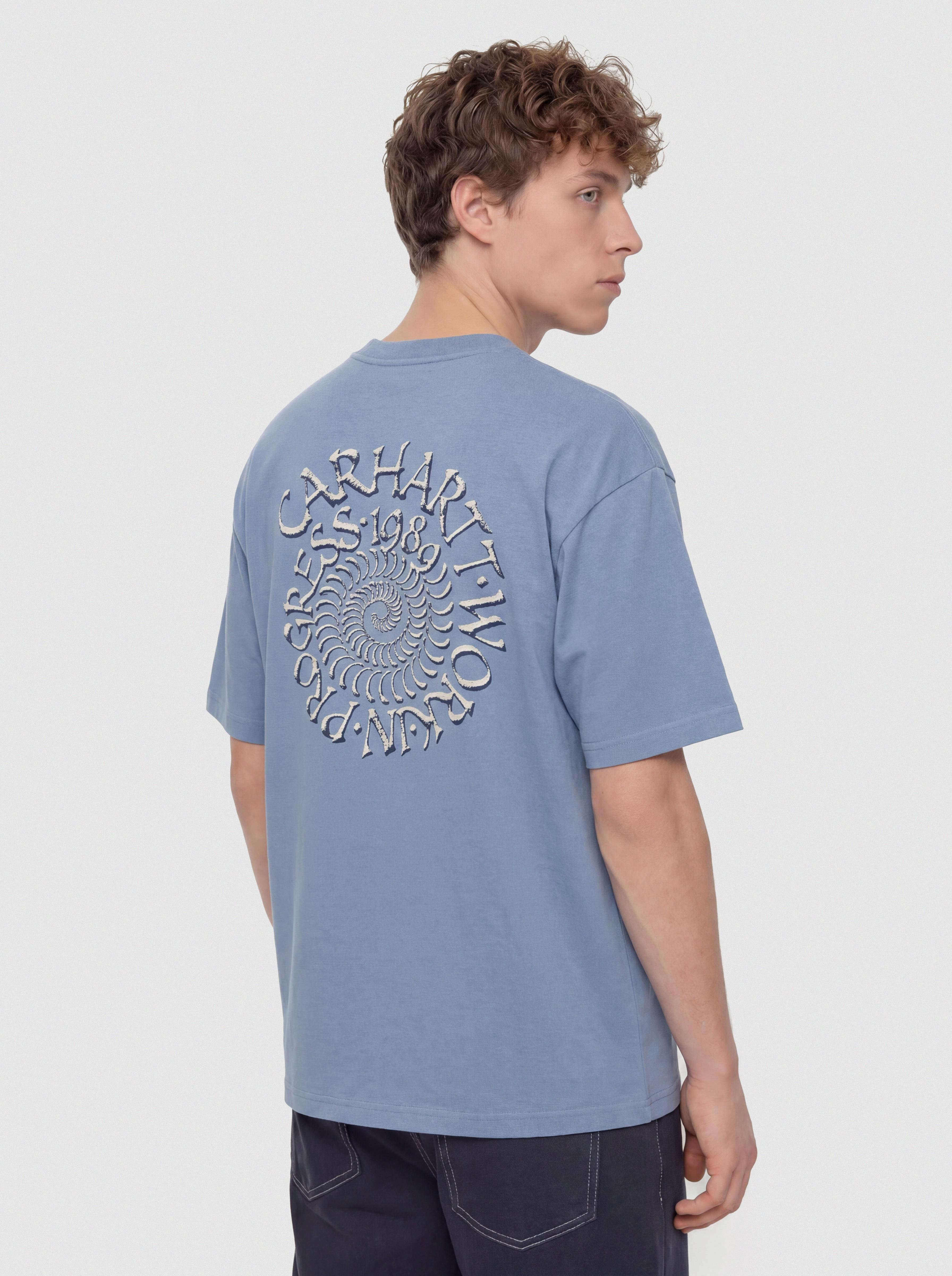 Футболка Carhartt WIP Spirals (gentle blue)