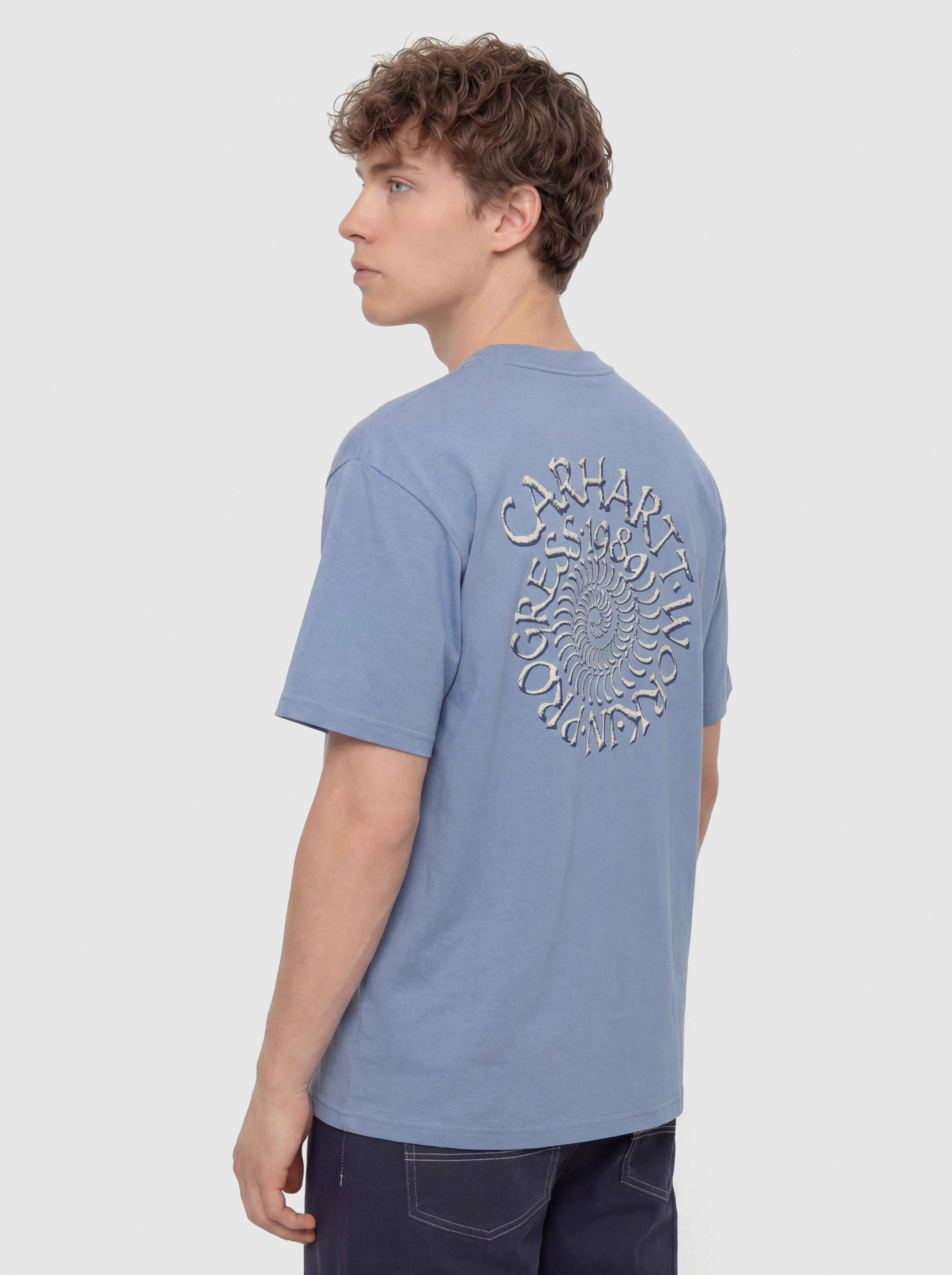 Футболка Carhartt WIP Spirals (gentle blue)