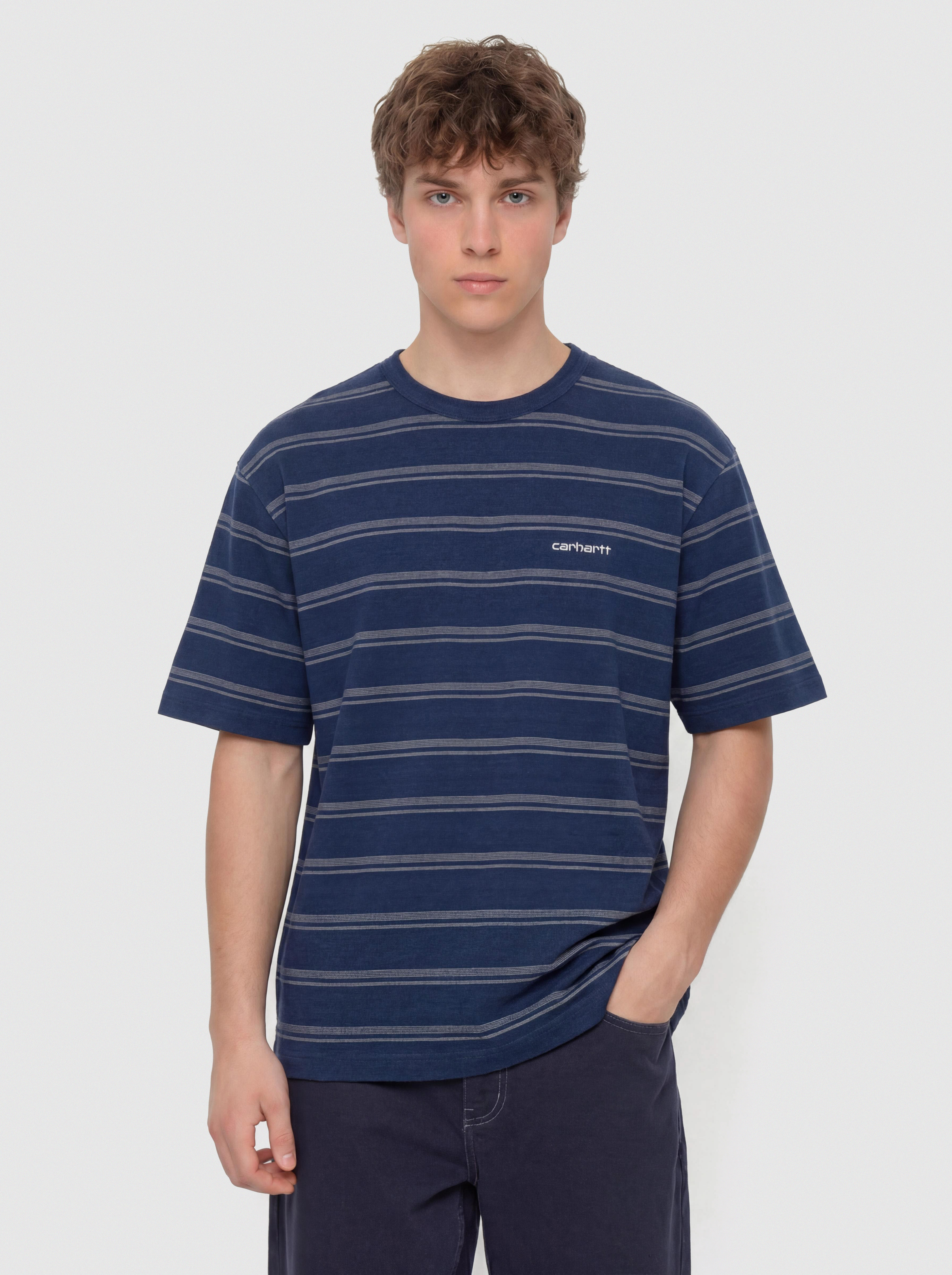 Футболка Carhartt WIP Matti (matti stripe/blue/phlox)
