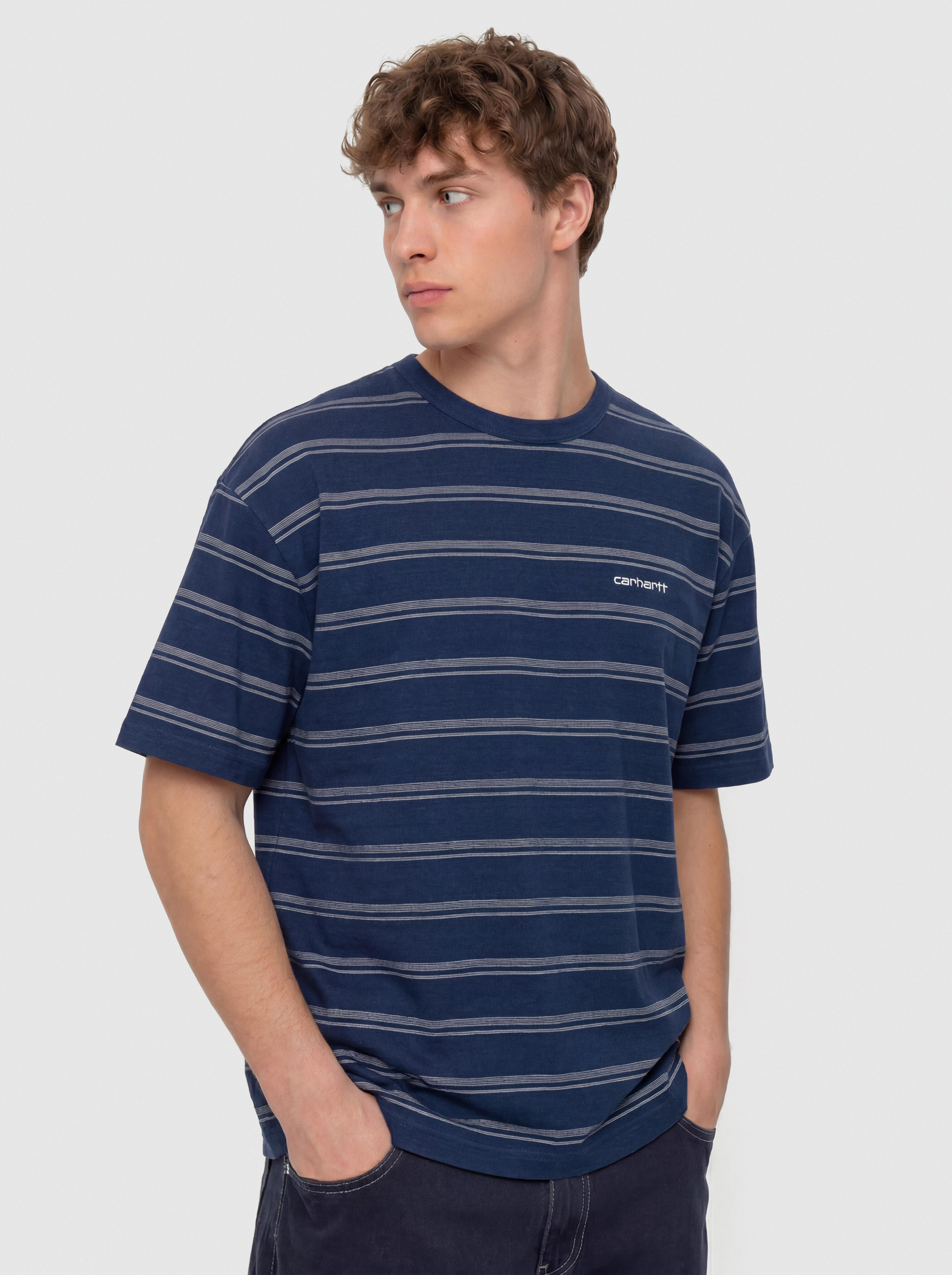 Футболка Carhartt WIP Matti (matti stripe/blue/phlox)