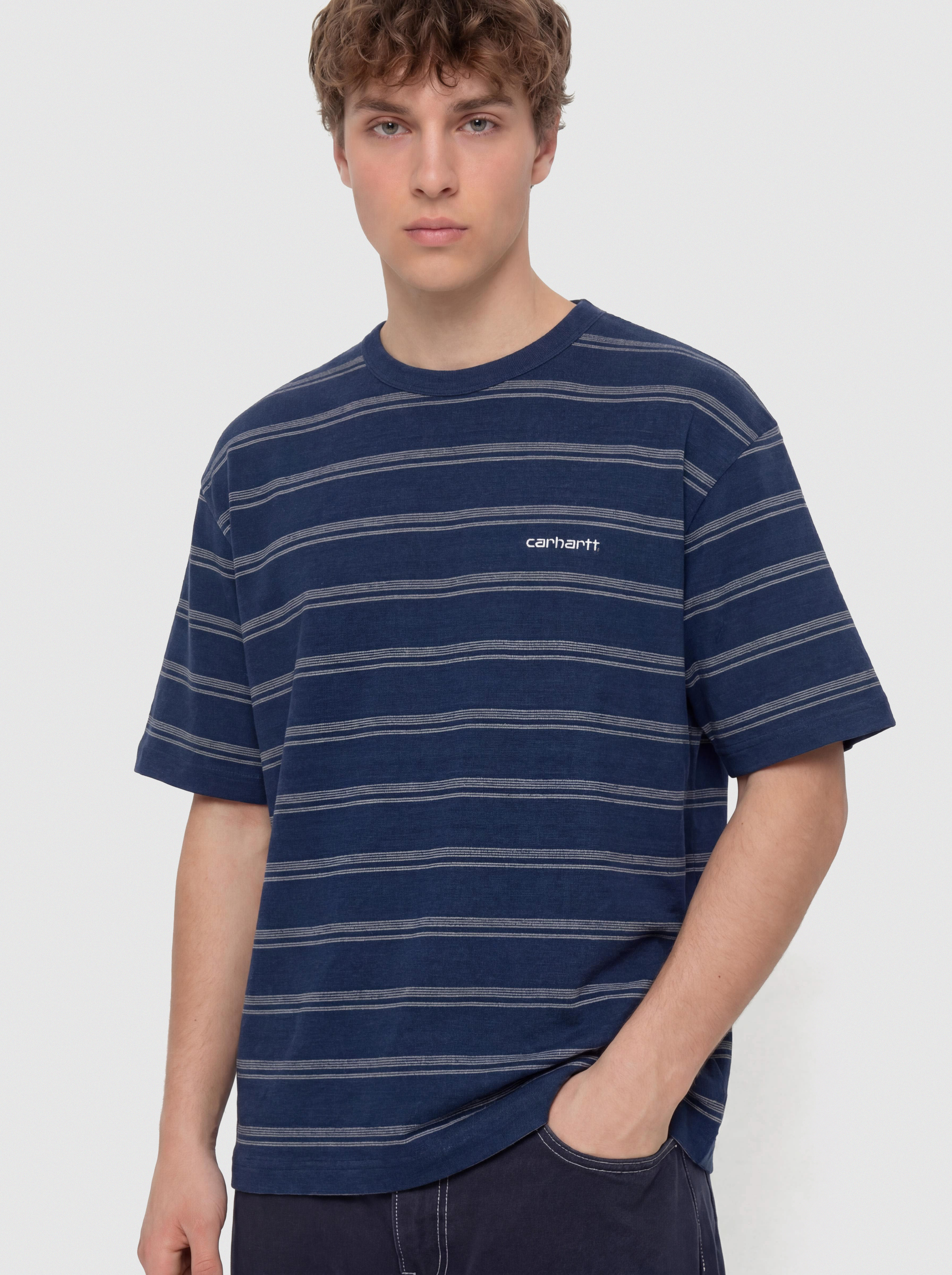 Футболка Carhartt WIP Matti (matti stripe/blue/phlox)