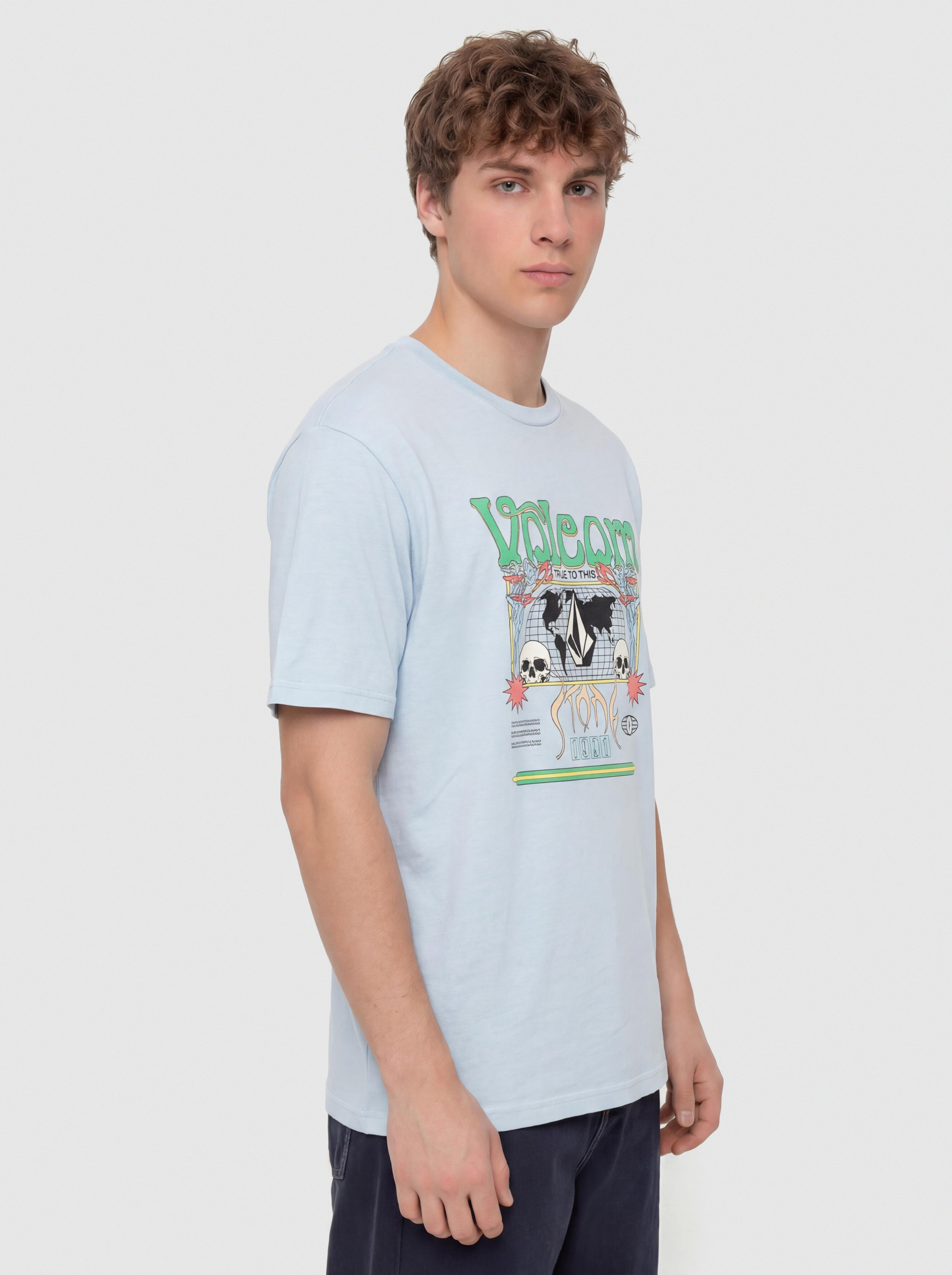 Футболка Volcom Worldly Pw (carolina blue)