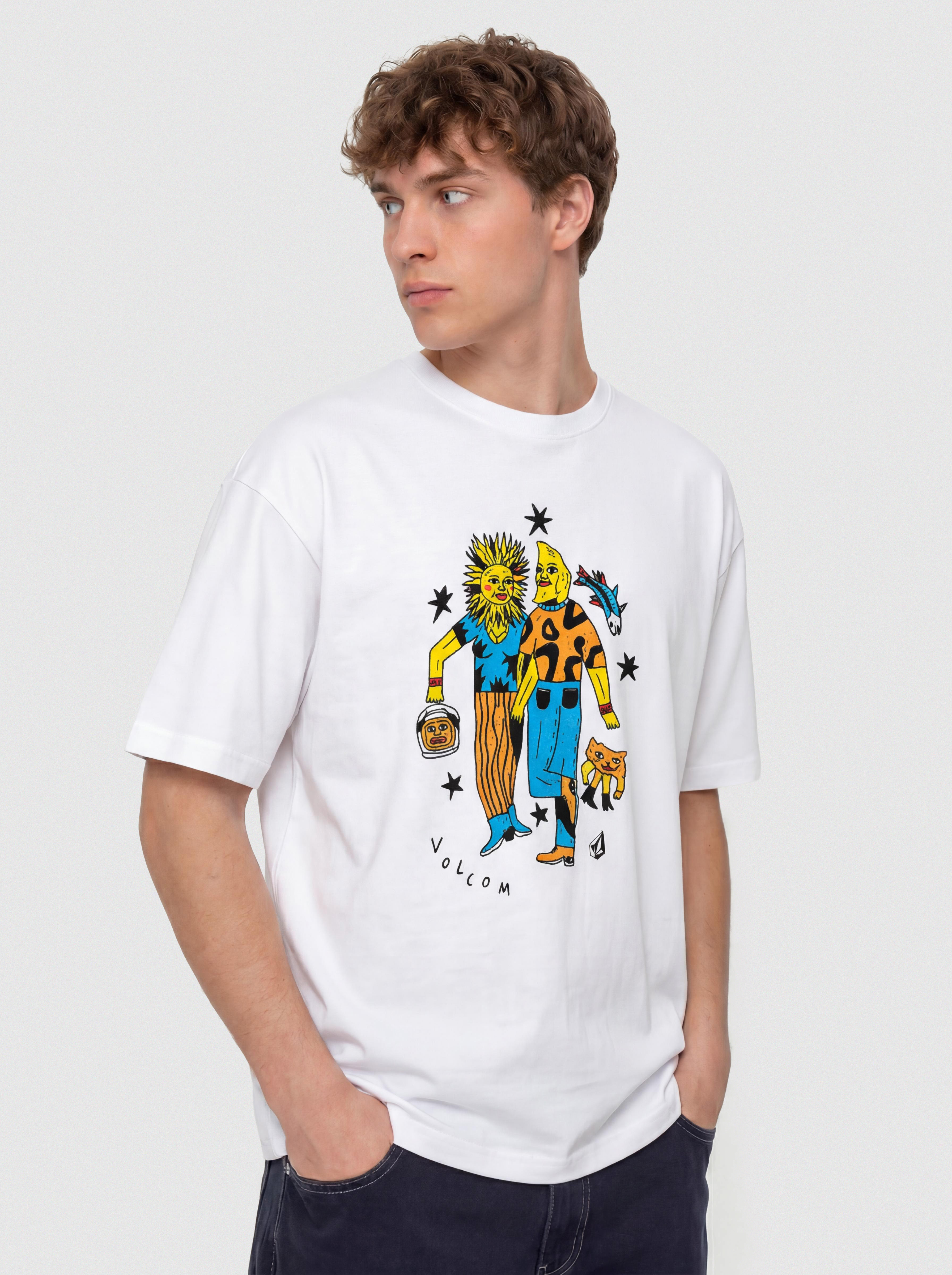Футболка Volcom Fa Bob Mollema 3 Lse (white)