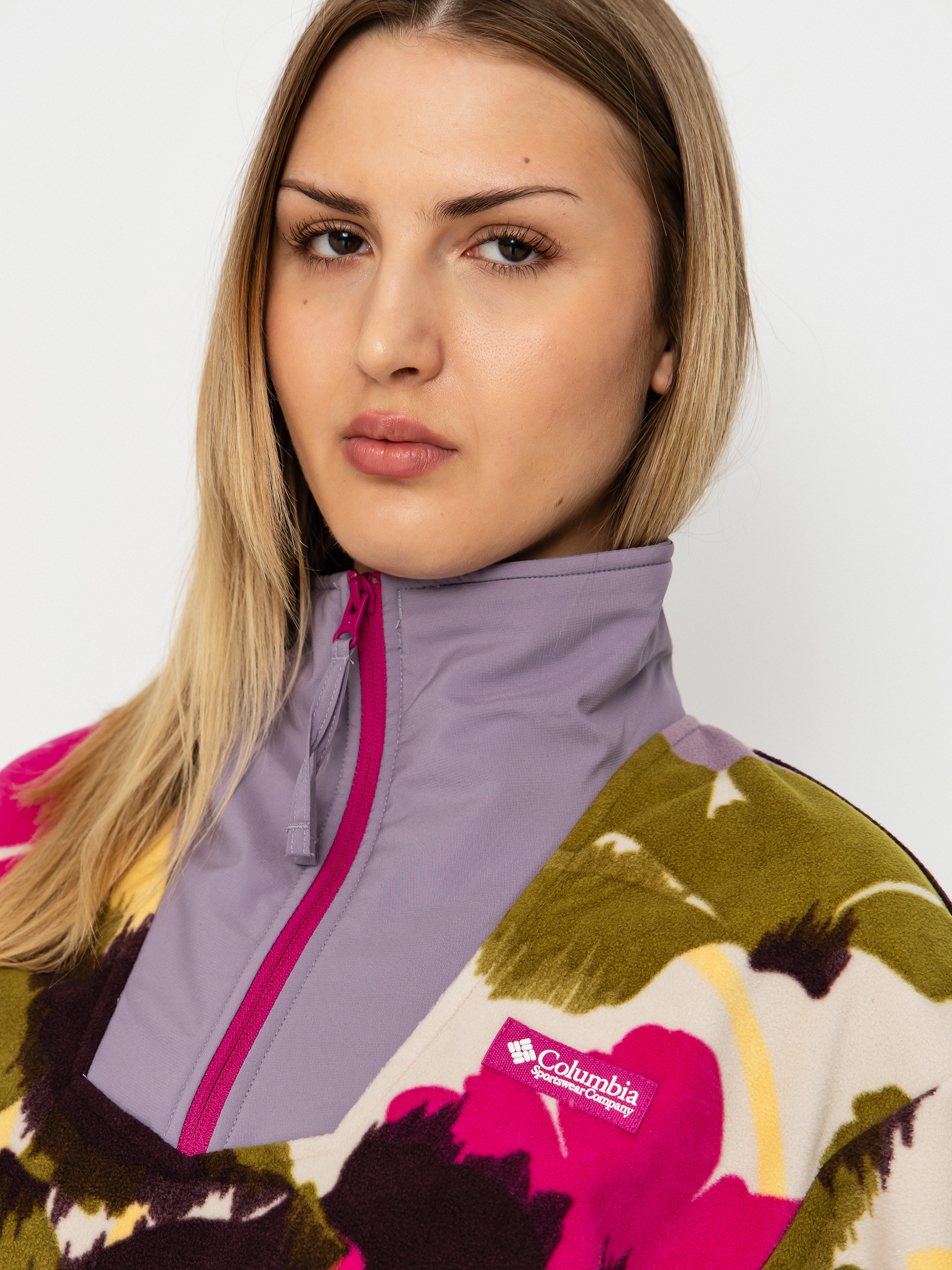 Жіночий Флісовий светр Columbia Sequoia Grove Printed Half Zip (fuchsia/ikatbloom)