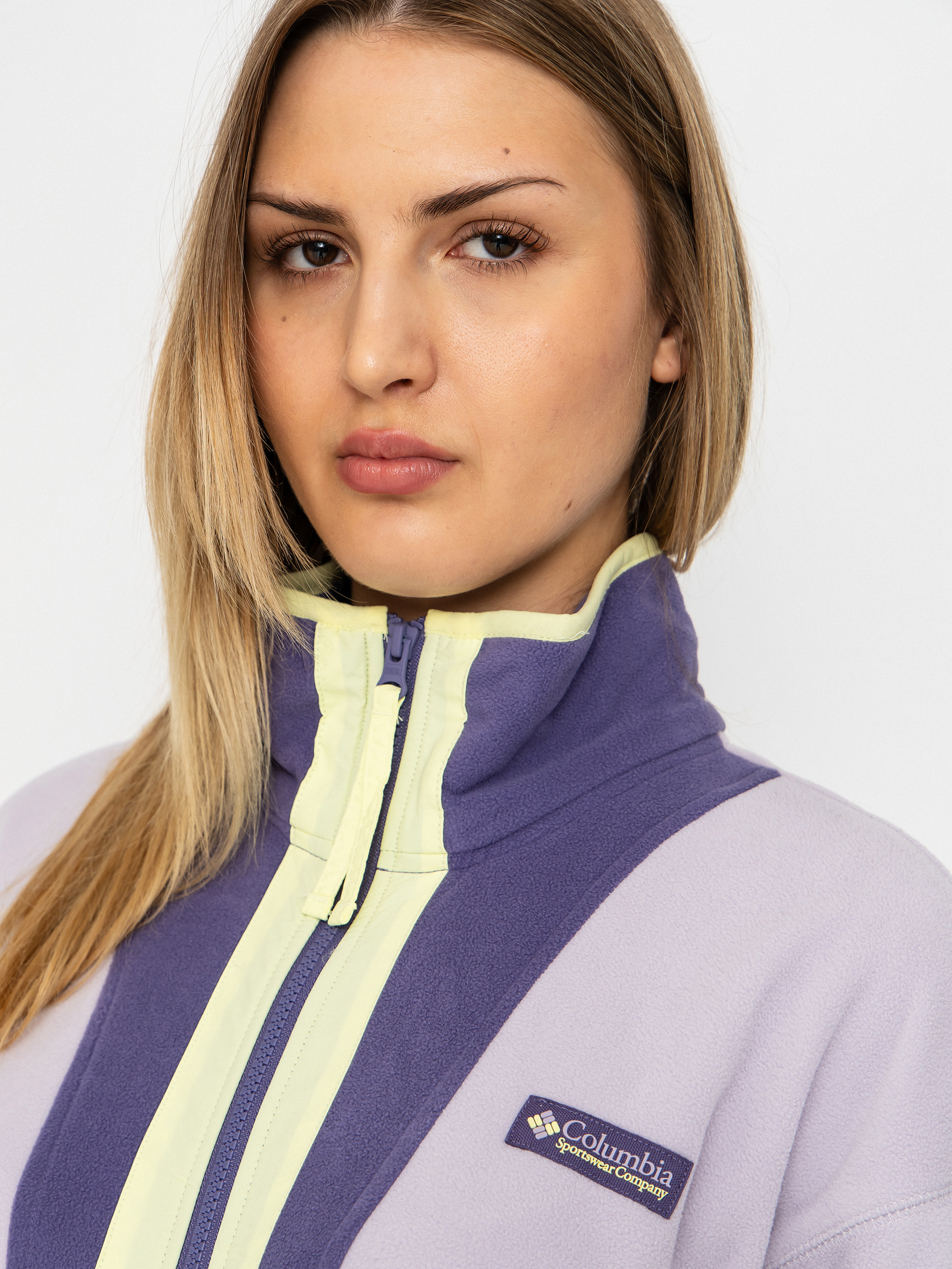 Жіночий Флісовий светр Columbia Backbowl II Full Zip (lavender pearl/stormwatch/citron haze)