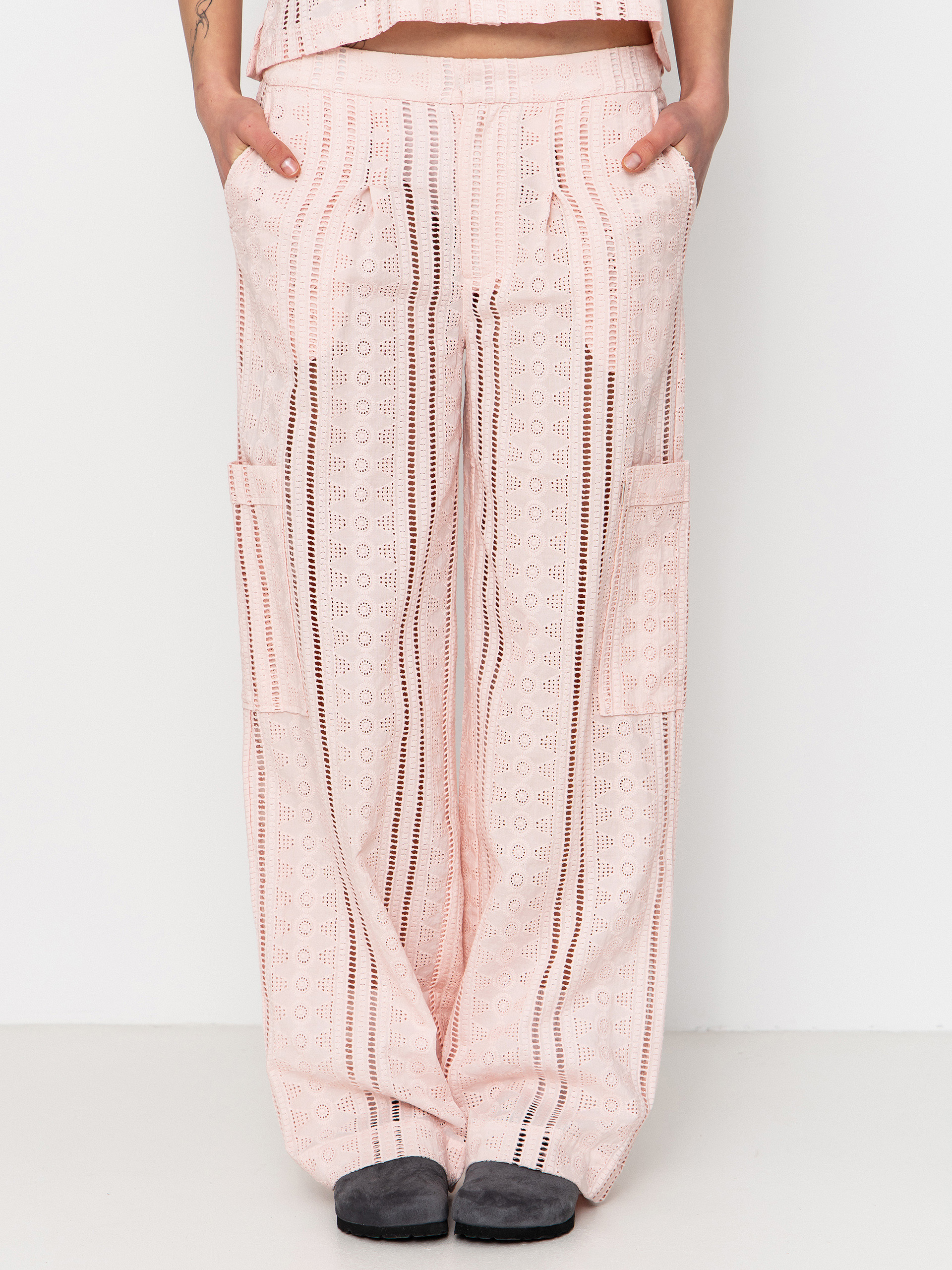 Штани Brixton The Mercer Wide Leg Trouser Wmn (chalk pink)