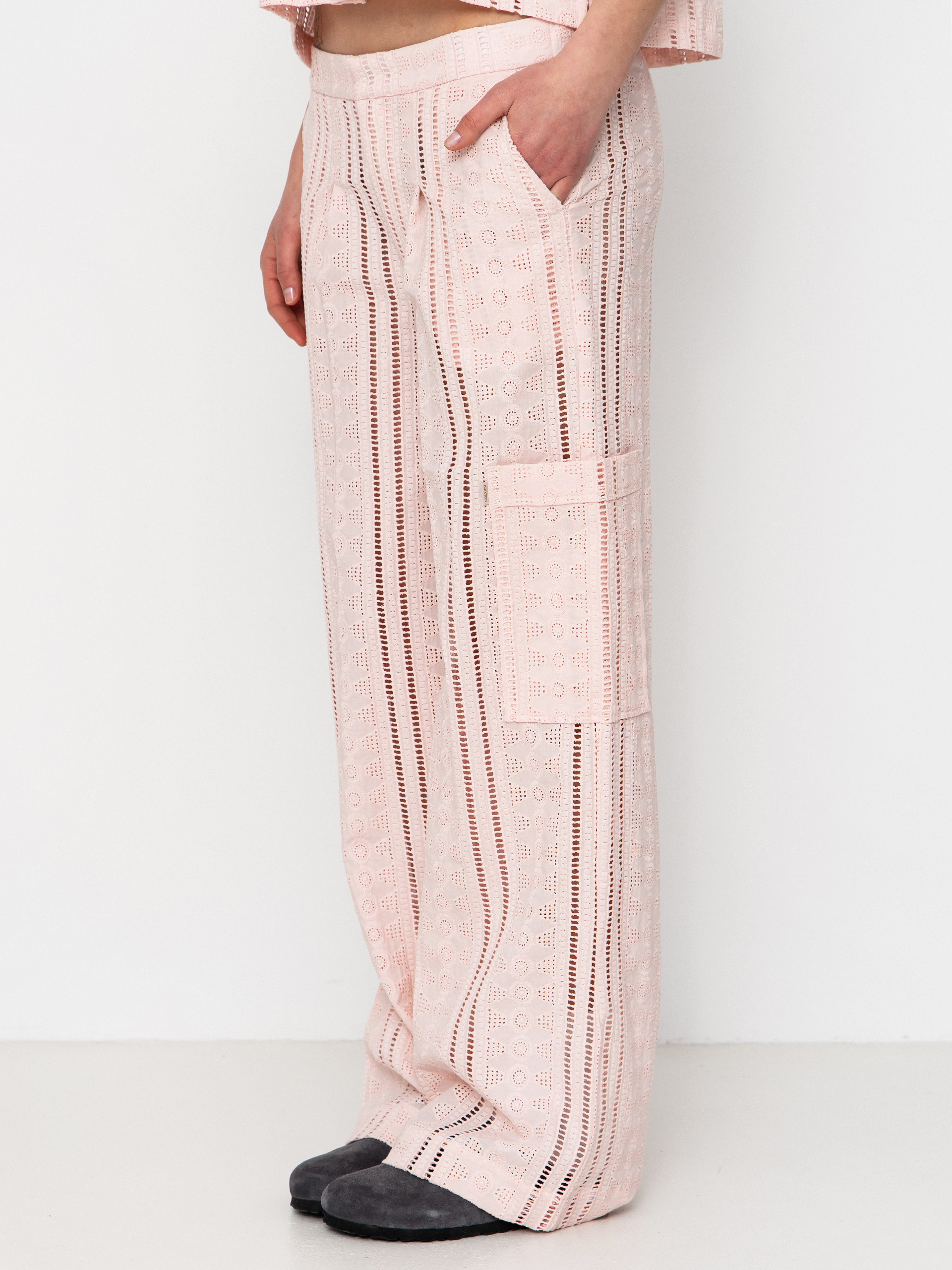 Штани Brixton The Mercer Wide Leg Trouser Wmn (chalk pink)
