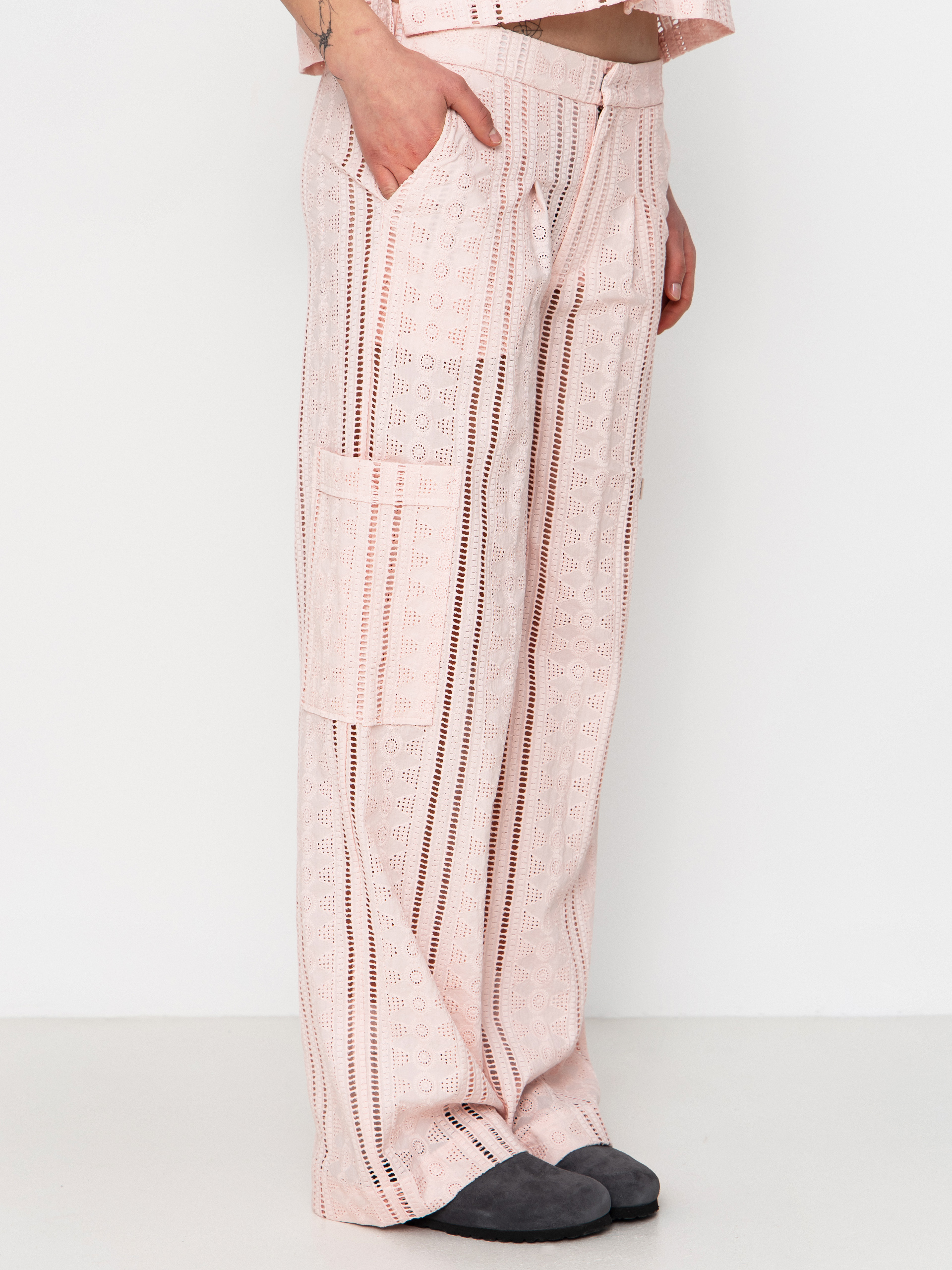 Штани Brixton The Mercer Wide Leg Trouser Wmn (chalk pink)