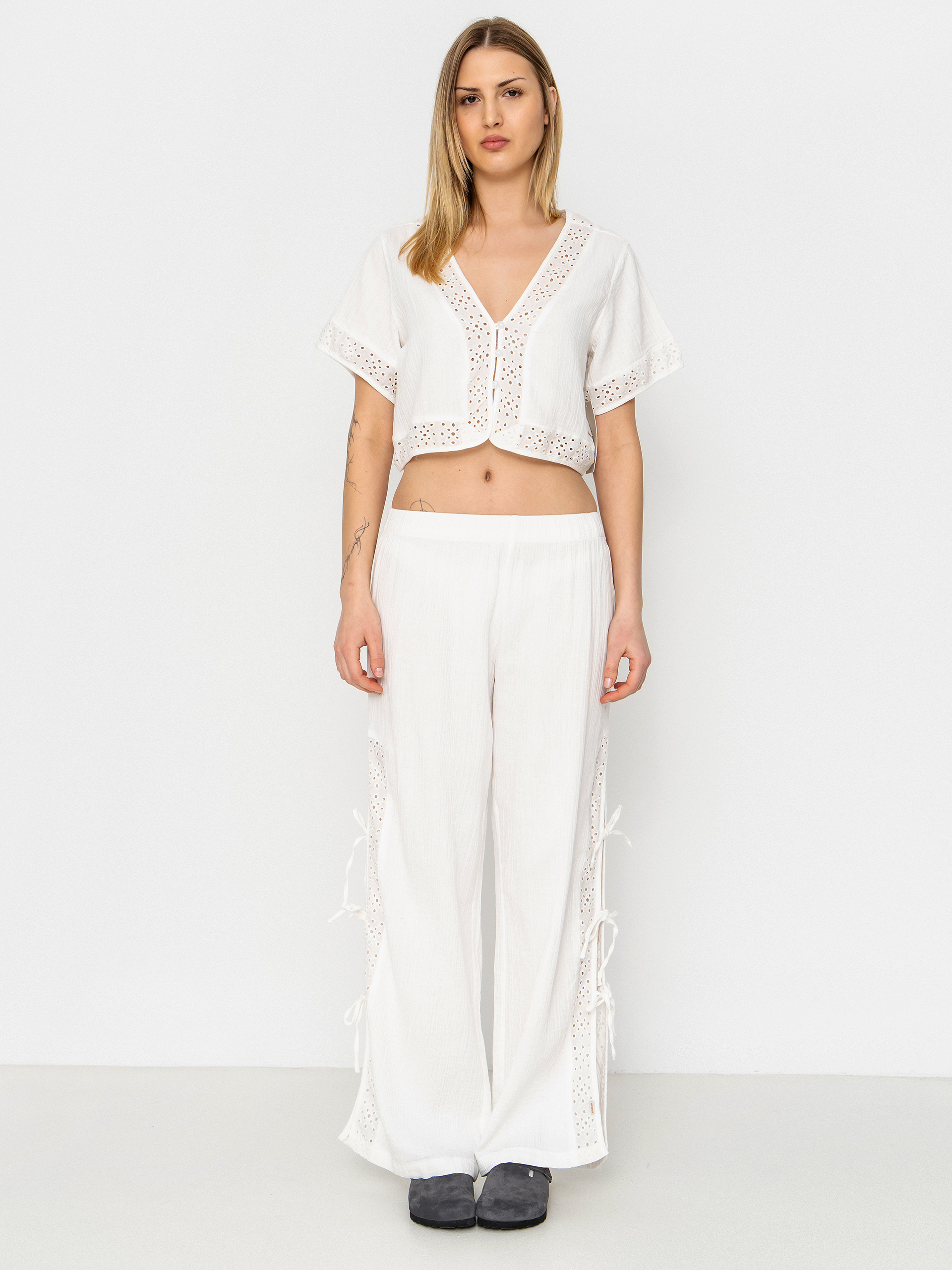 Штани Brixton Seaside Eyelet Wide Leg Wmn (off white eyelet)