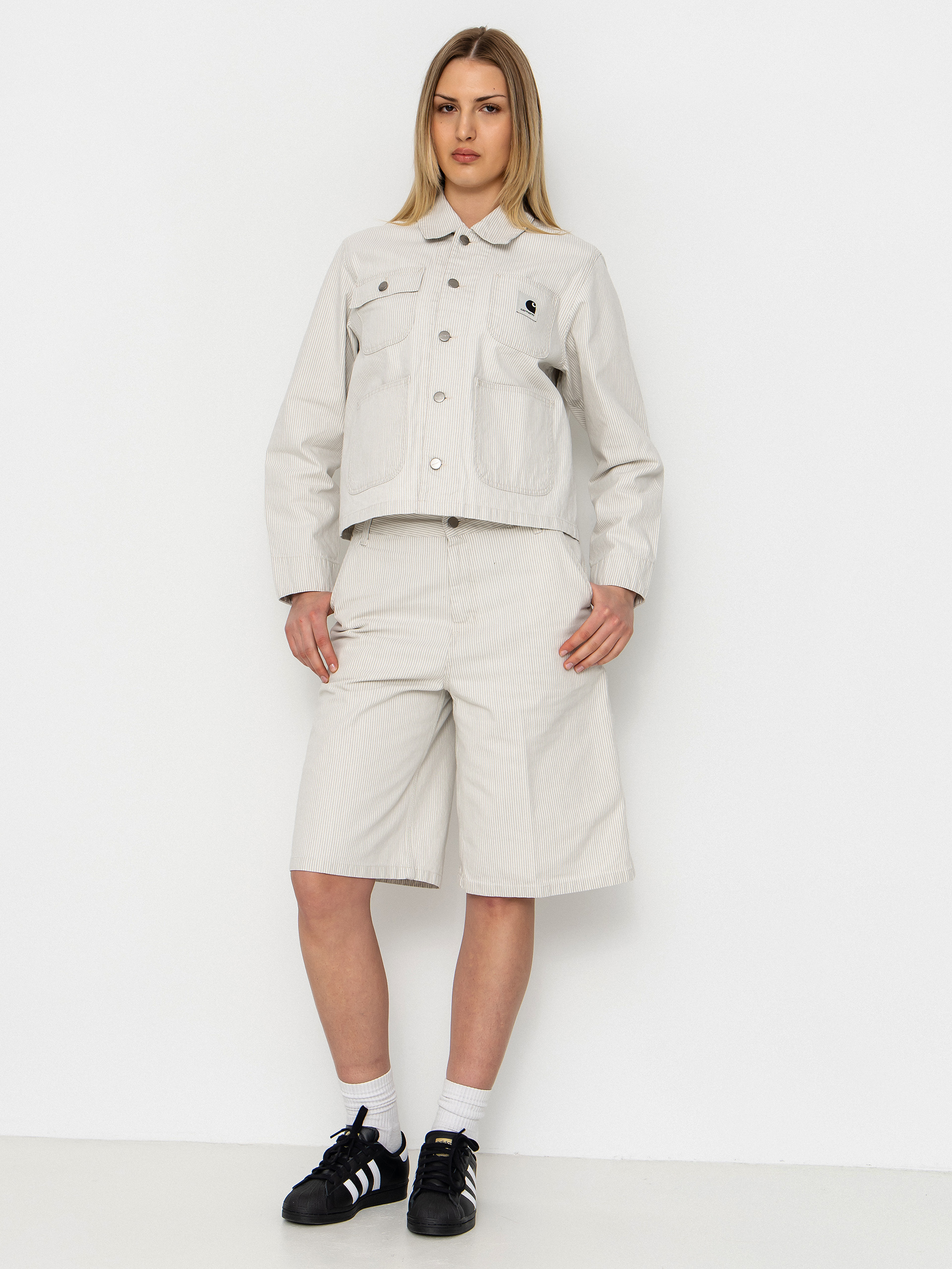 Куртка Carhartt WIP Mercer Chore Coat Wmn (mercer stripe/graphite/wax)