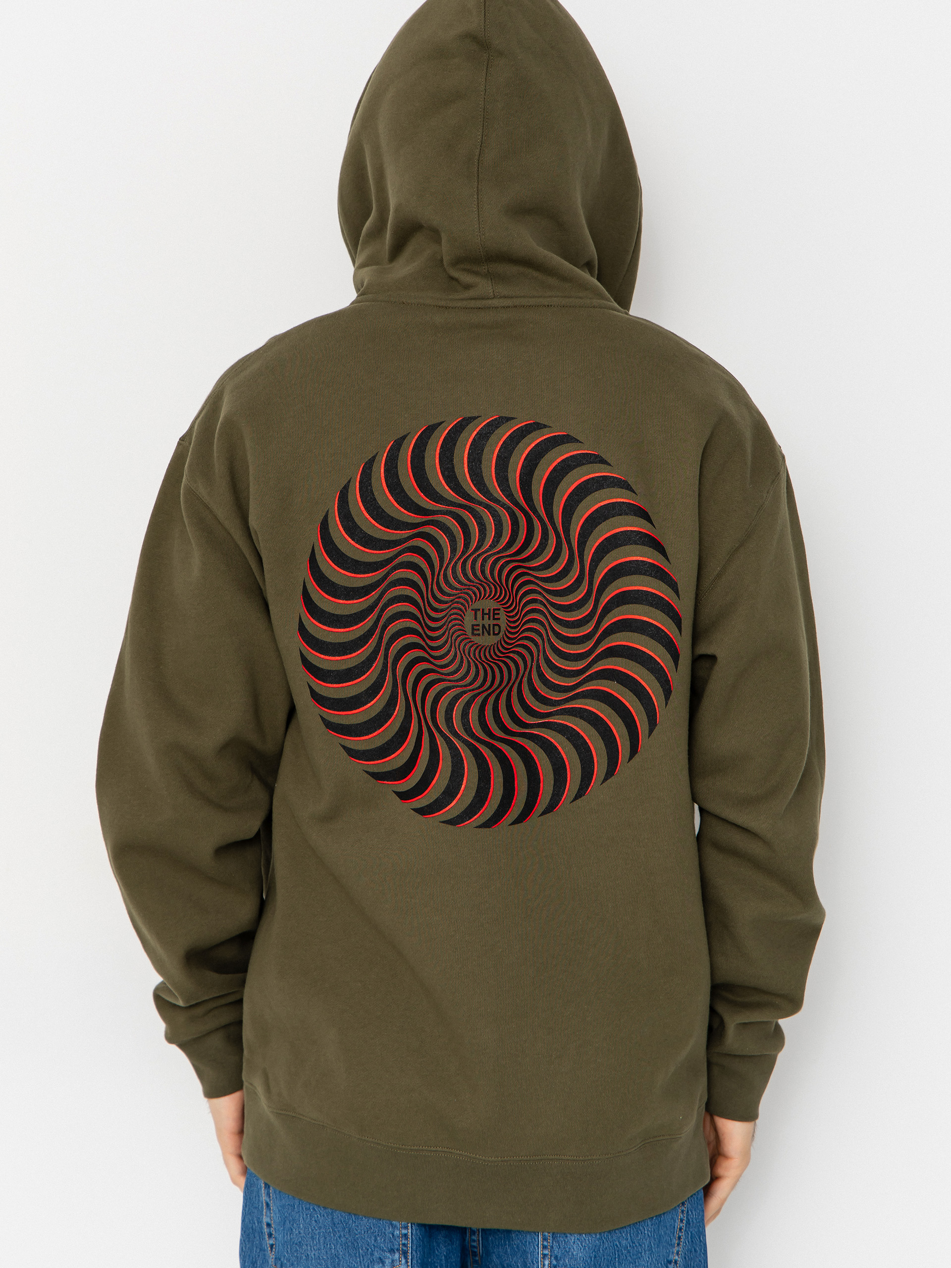 Худі Spitfire Classic Swirl Overlay ZHD (army w/black red prints)