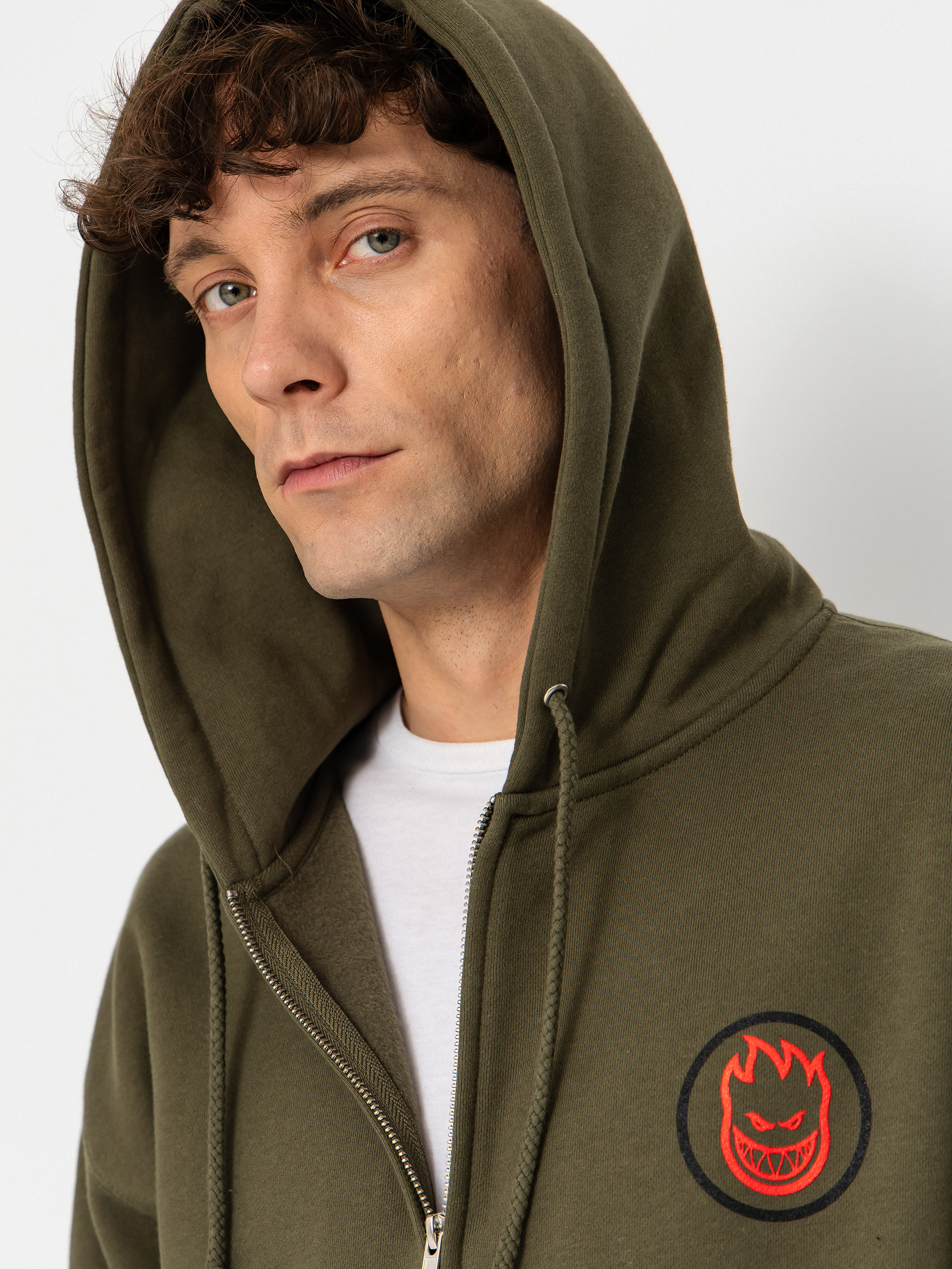 Худі Spitfire Classic Swirl Overlay ZHD (army w/black red prints)