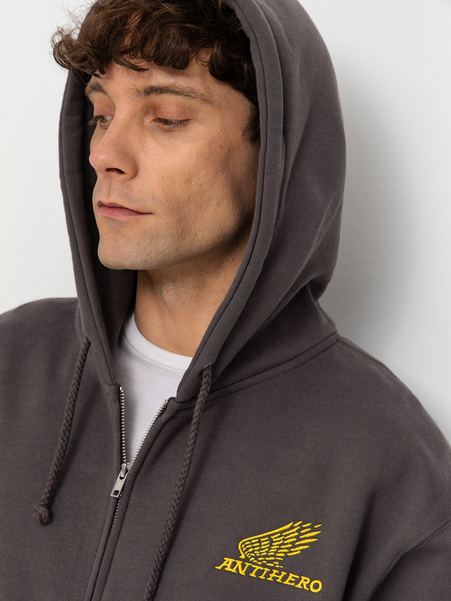 Худі Antihero Motorized Emb ZHD (charcoal w/yellow embroidery)